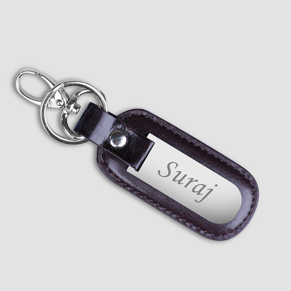 Personalized Leather Keychain Key Chain Ring - The Henry, Blackat Holtz Leather