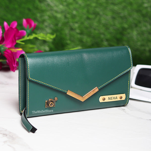 Personalised Women's Envelope Clutch Bag