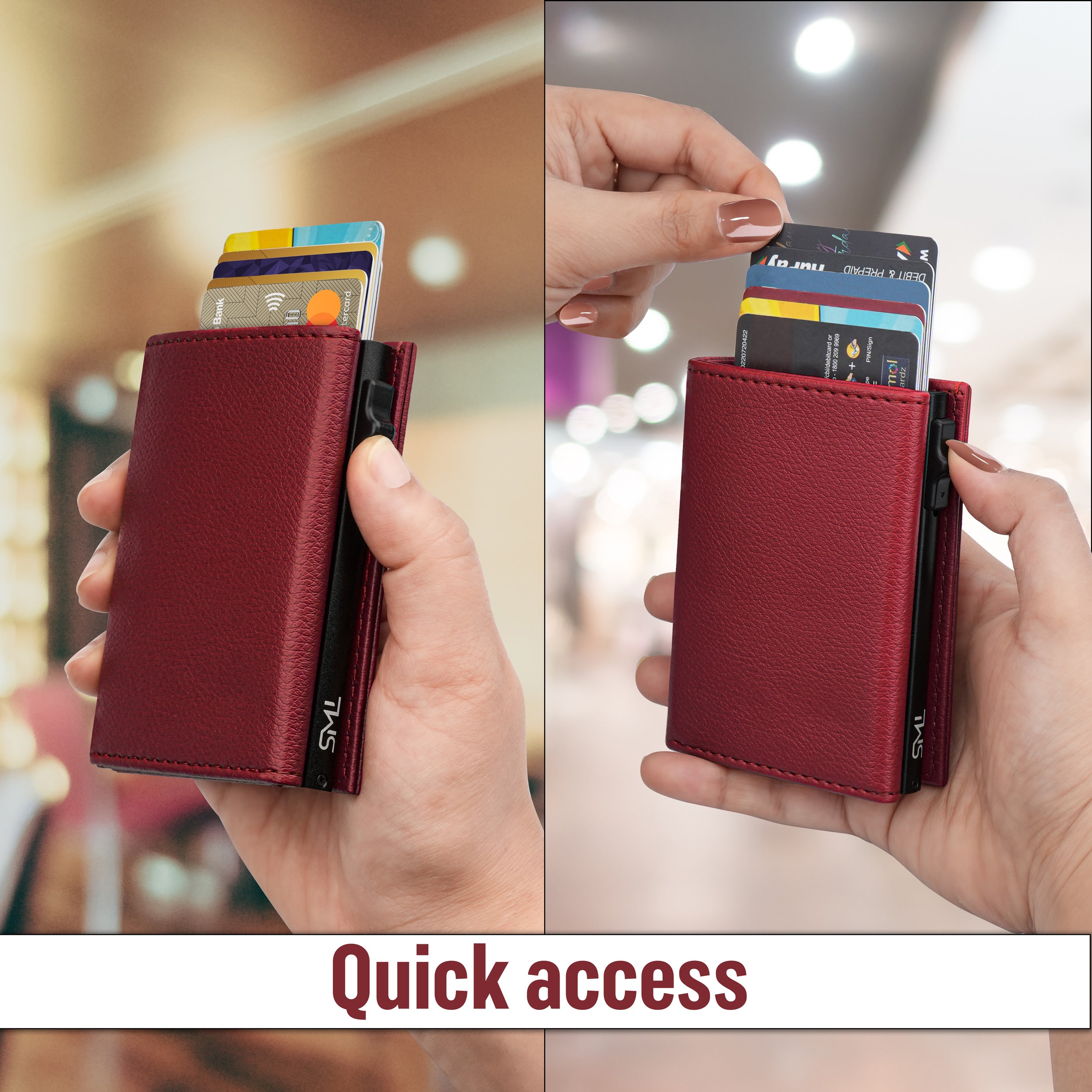 Urban Pop RFID Protection Wallet Cardholder - Maroon