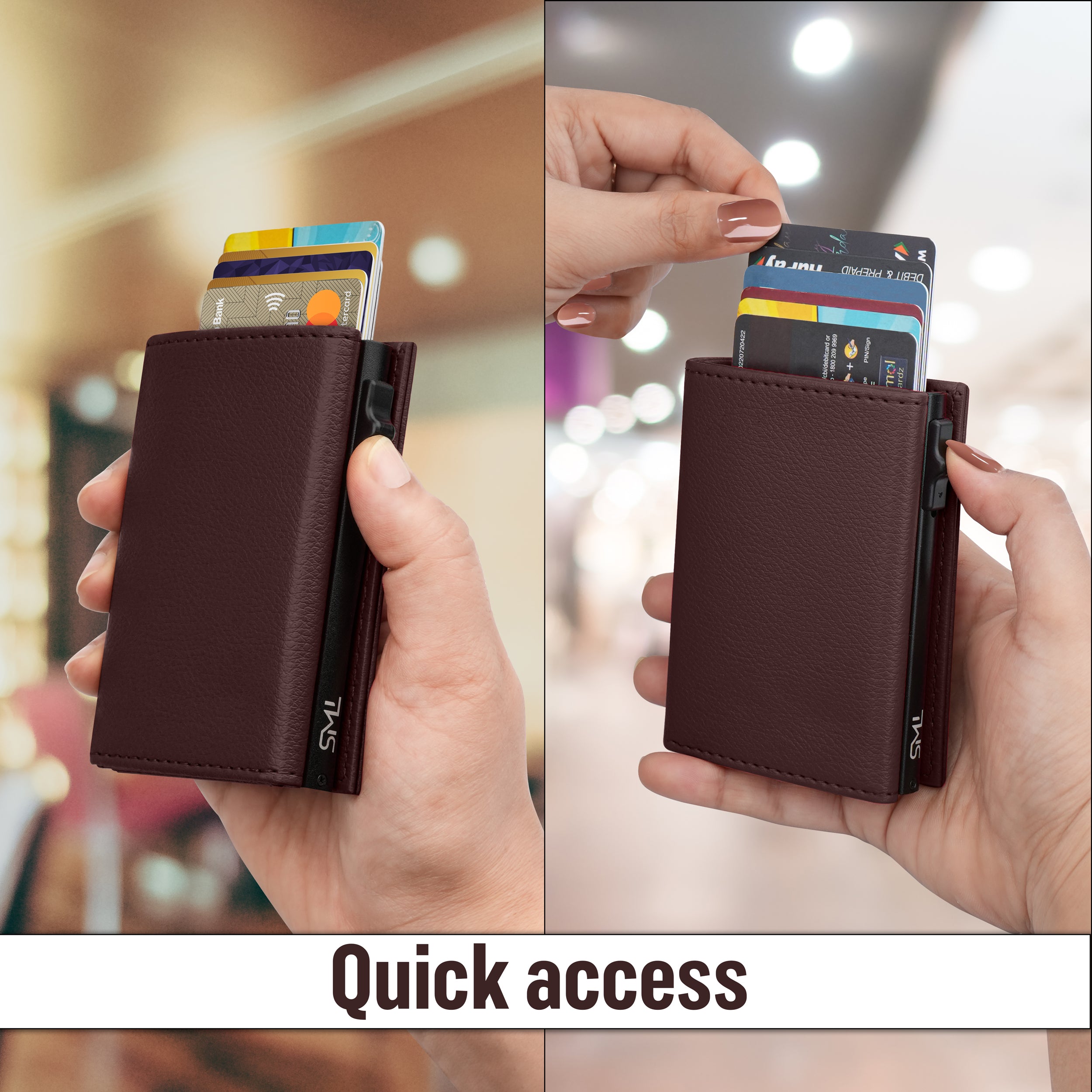 Urban Pop RFID Protection Wallet Cardholder - Brown