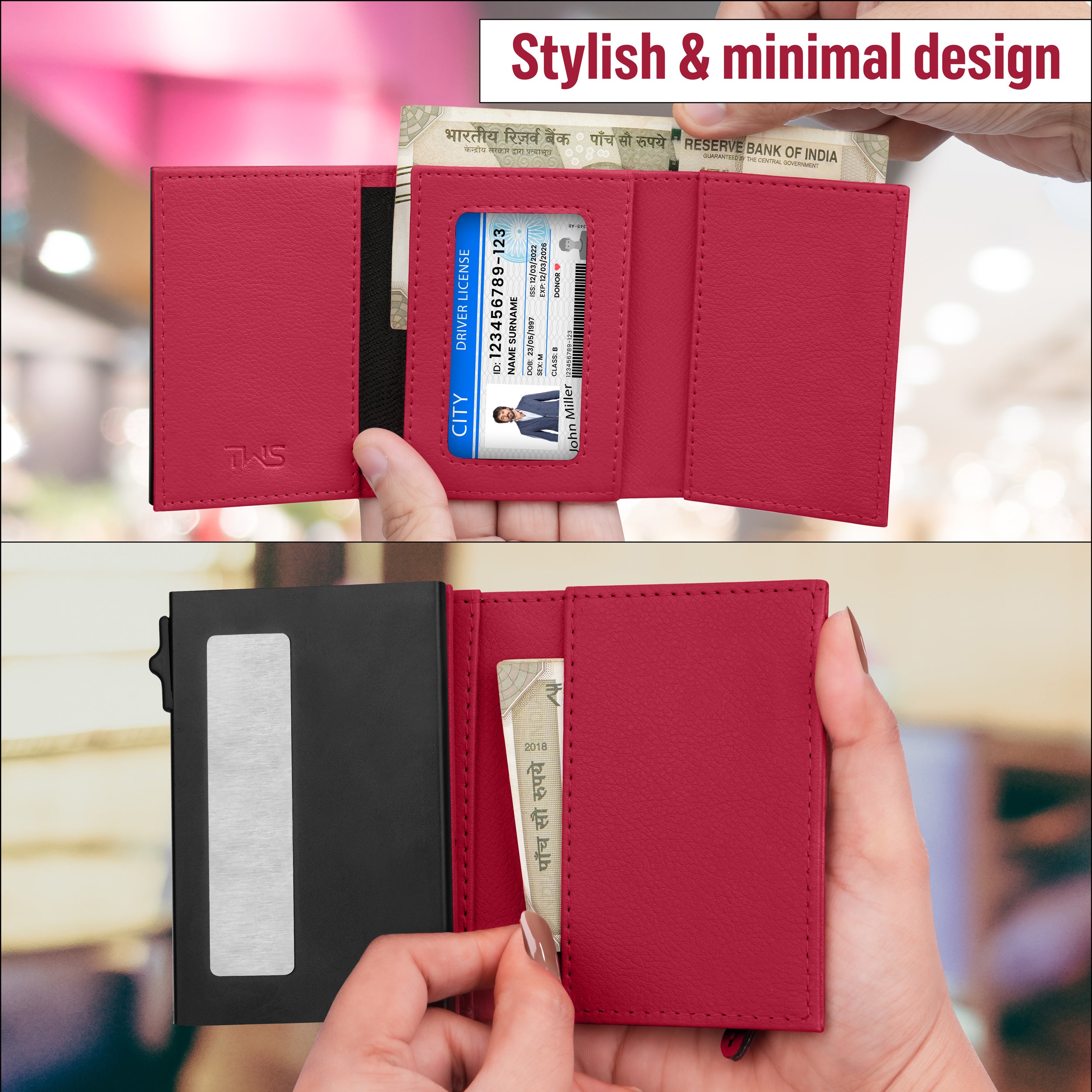 Urban Pop RFID Protection Wallet Cardholder - Red