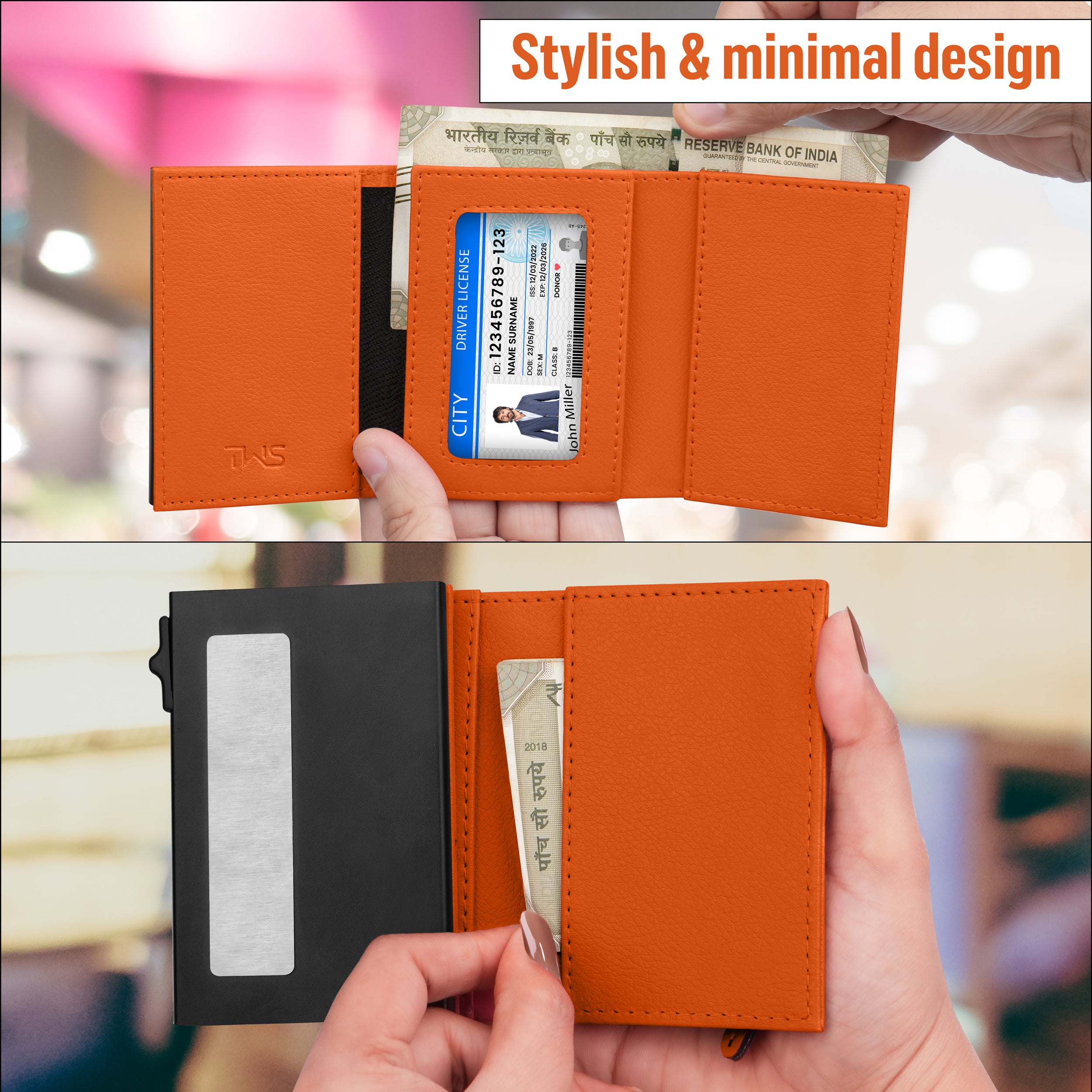 Urban Pop RFID Protection Wallet Cardholder - Orange