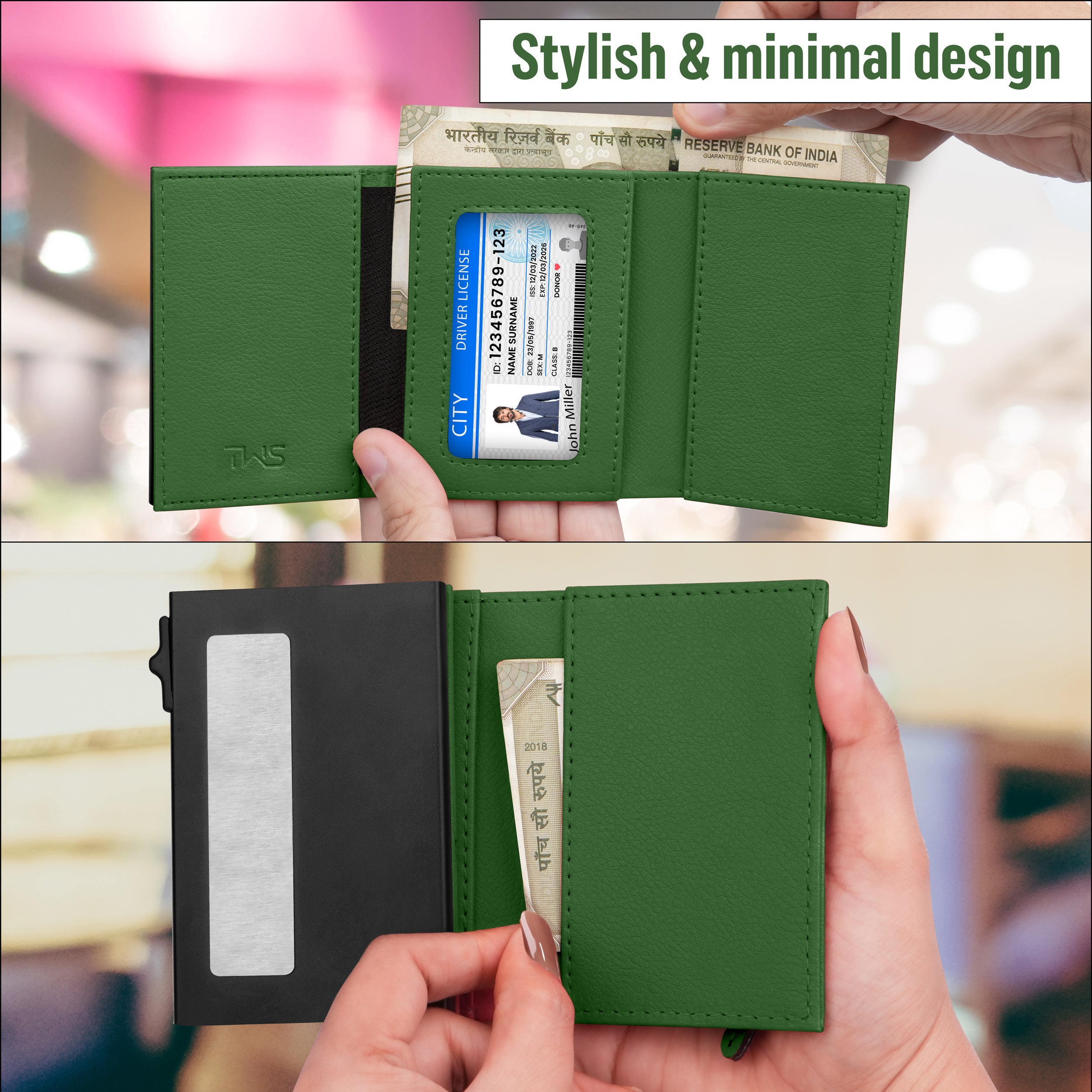 Urban Pop RFID Protection Wallet Cardholder - Green