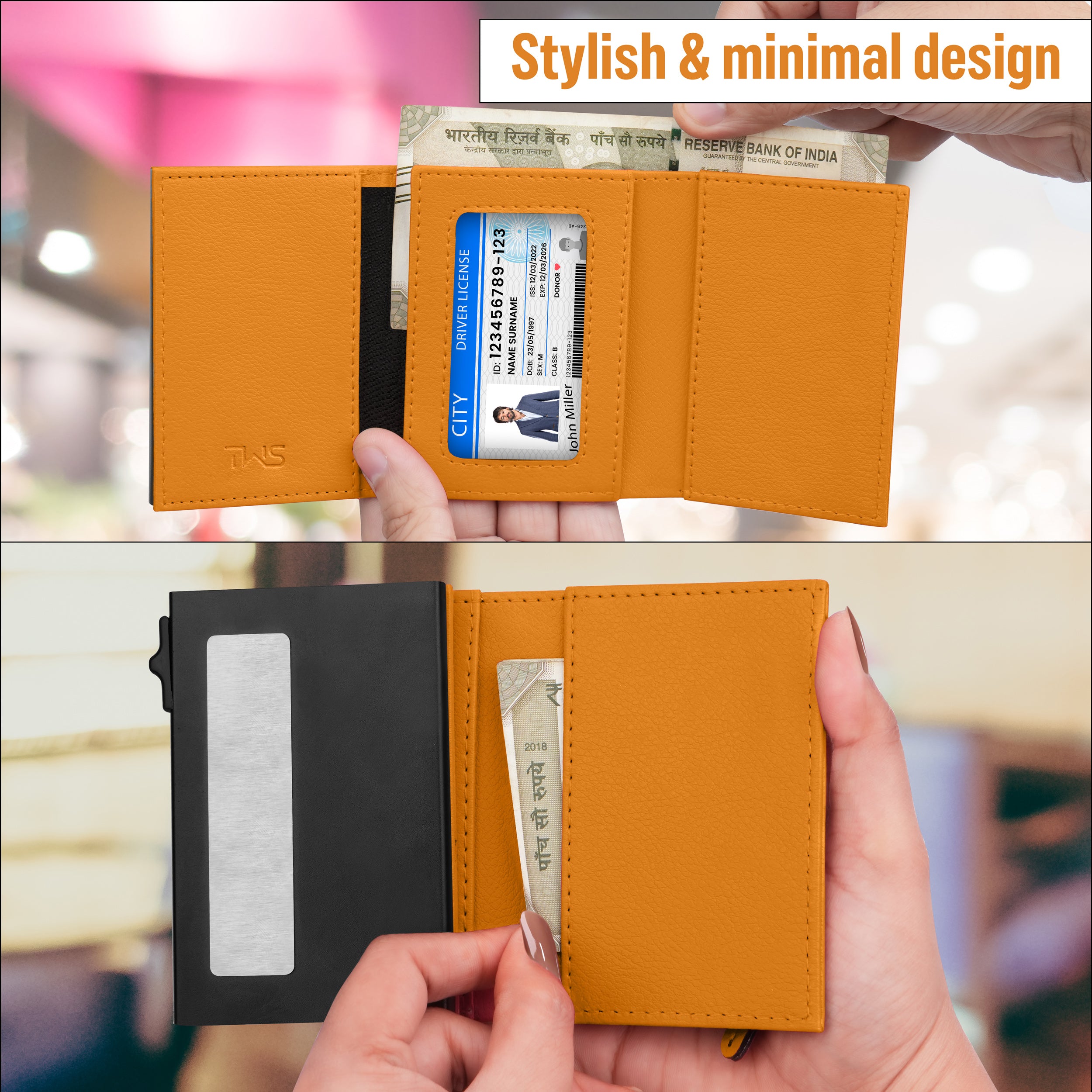 Urban Pop RFID Protection Wallet Cardholder - Mustard