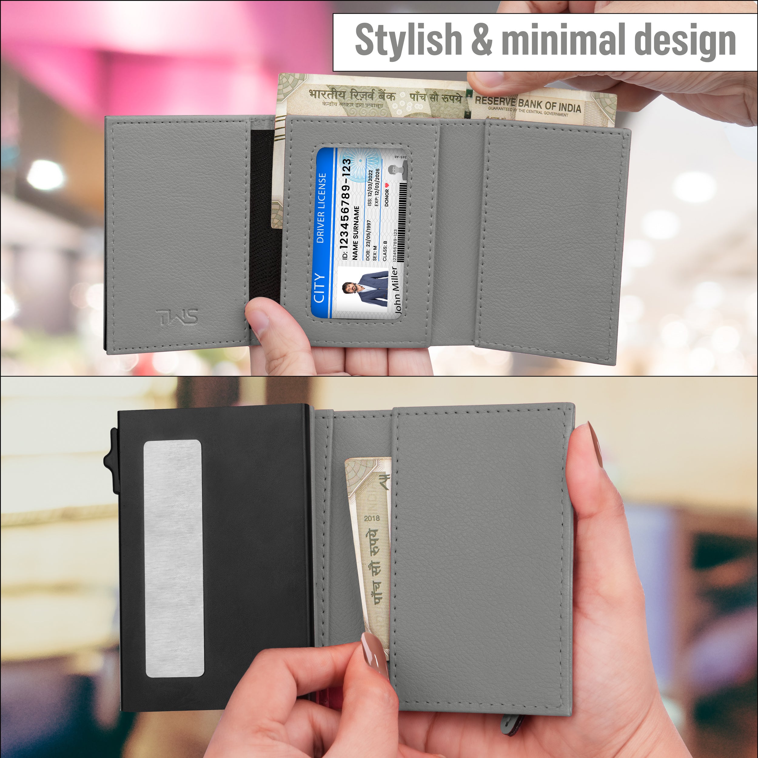 Urban Pop RFID Protection Wallet Cardholder - Grey