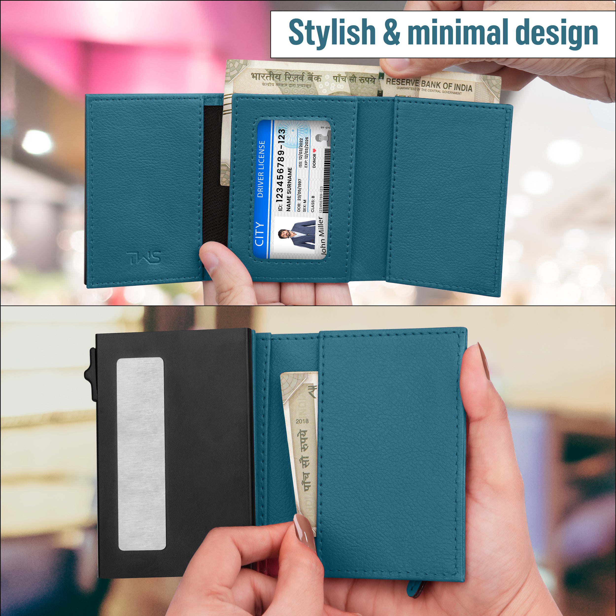 Urban Pop RFID Protection Wallet Cardholder - Blue