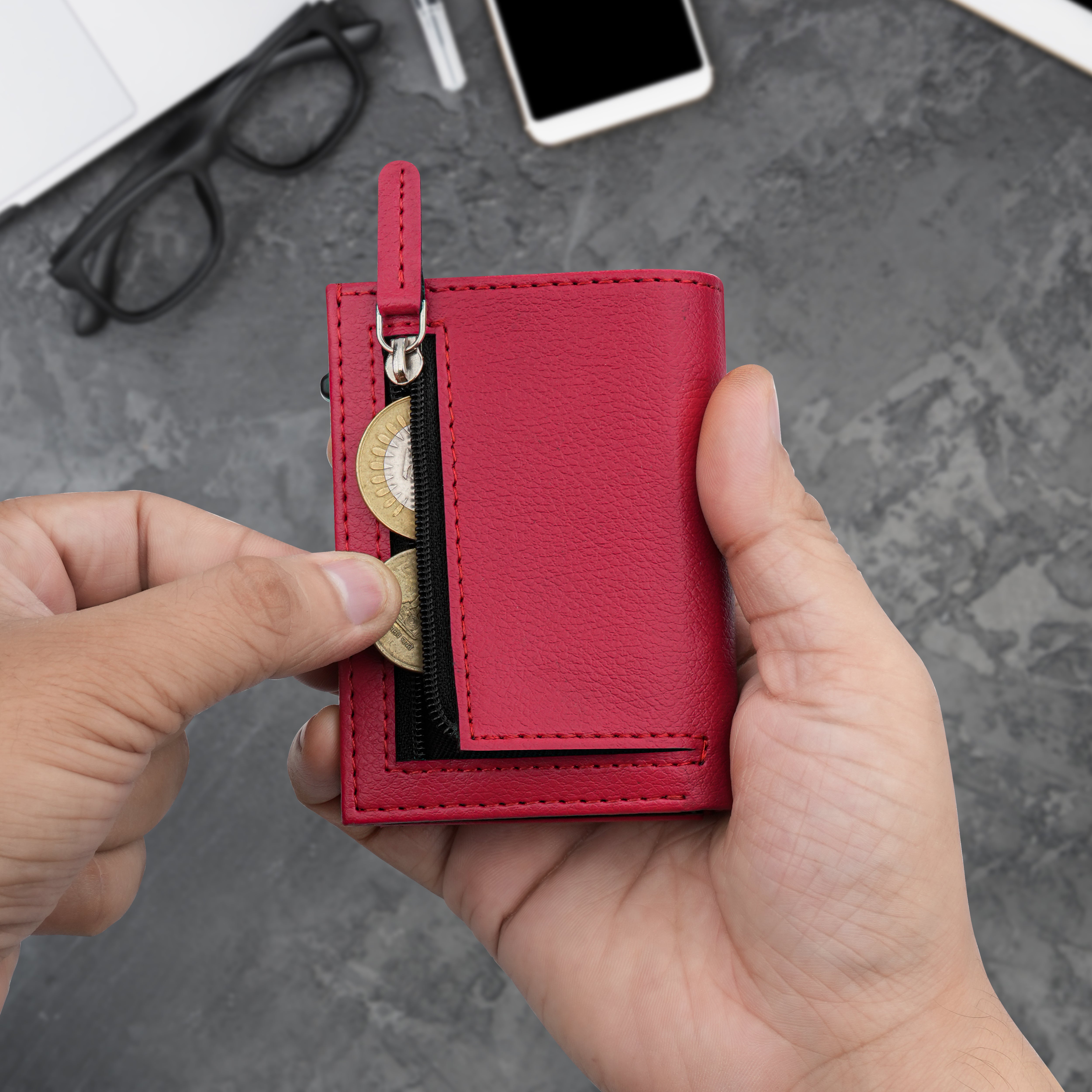 Urban Pop RFID Protection Wallet Cardholder - Red