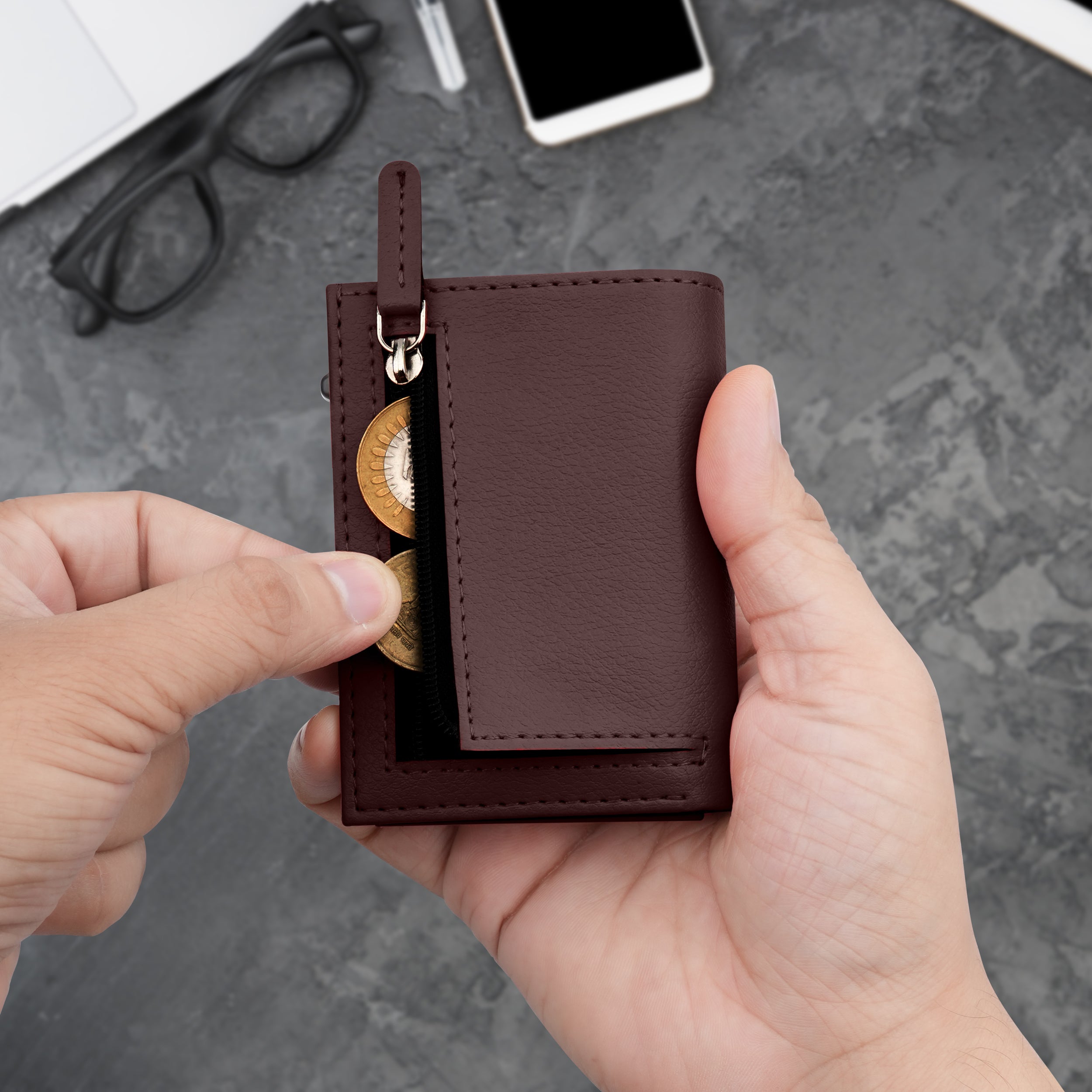 Urban Pop RFID Protection Wallet Cardholder - Brown