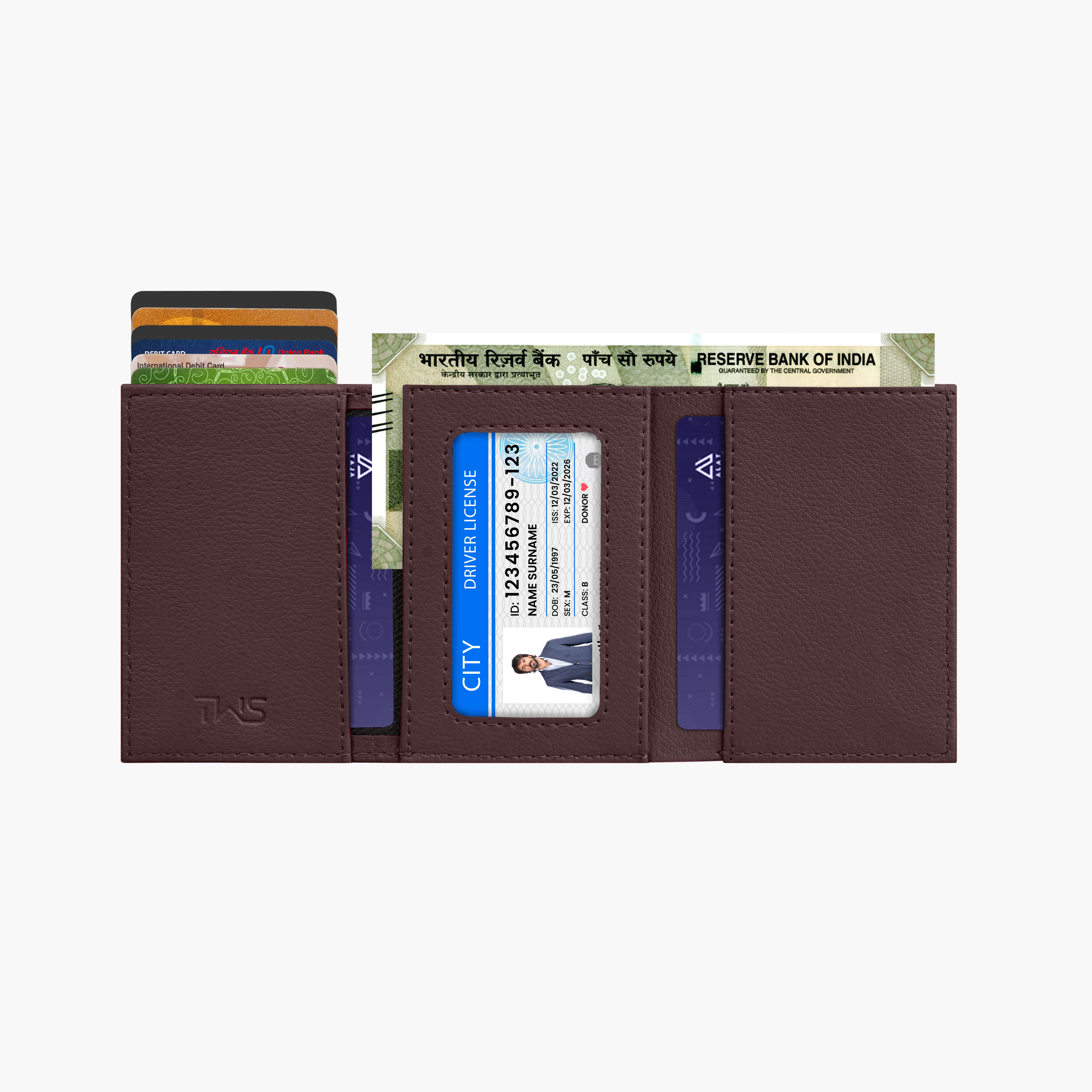 Urban Pop RFID Protection Wallet Cardholder - Brown