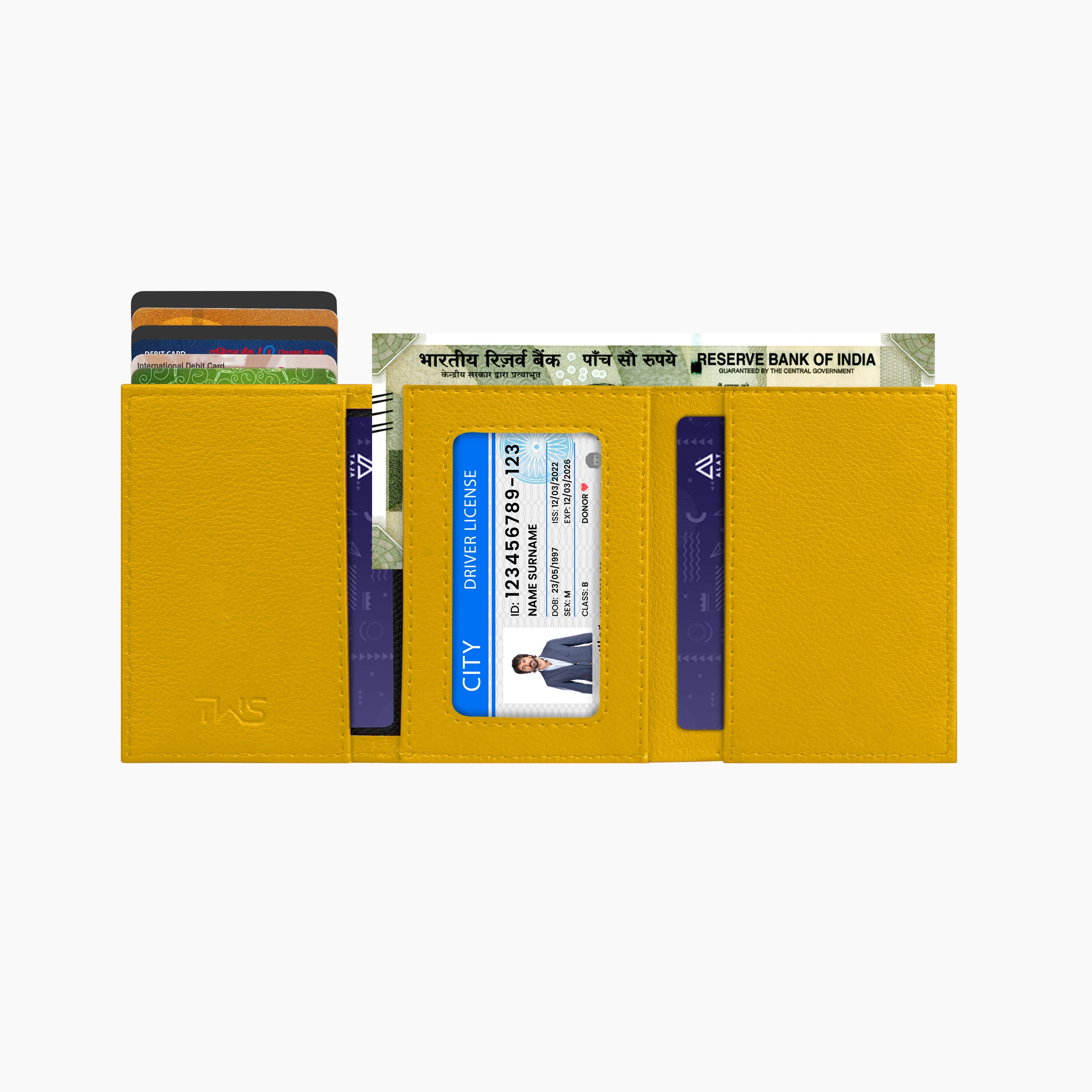 Urban Pop RFID Protection Wallet Cardholder - Yellow