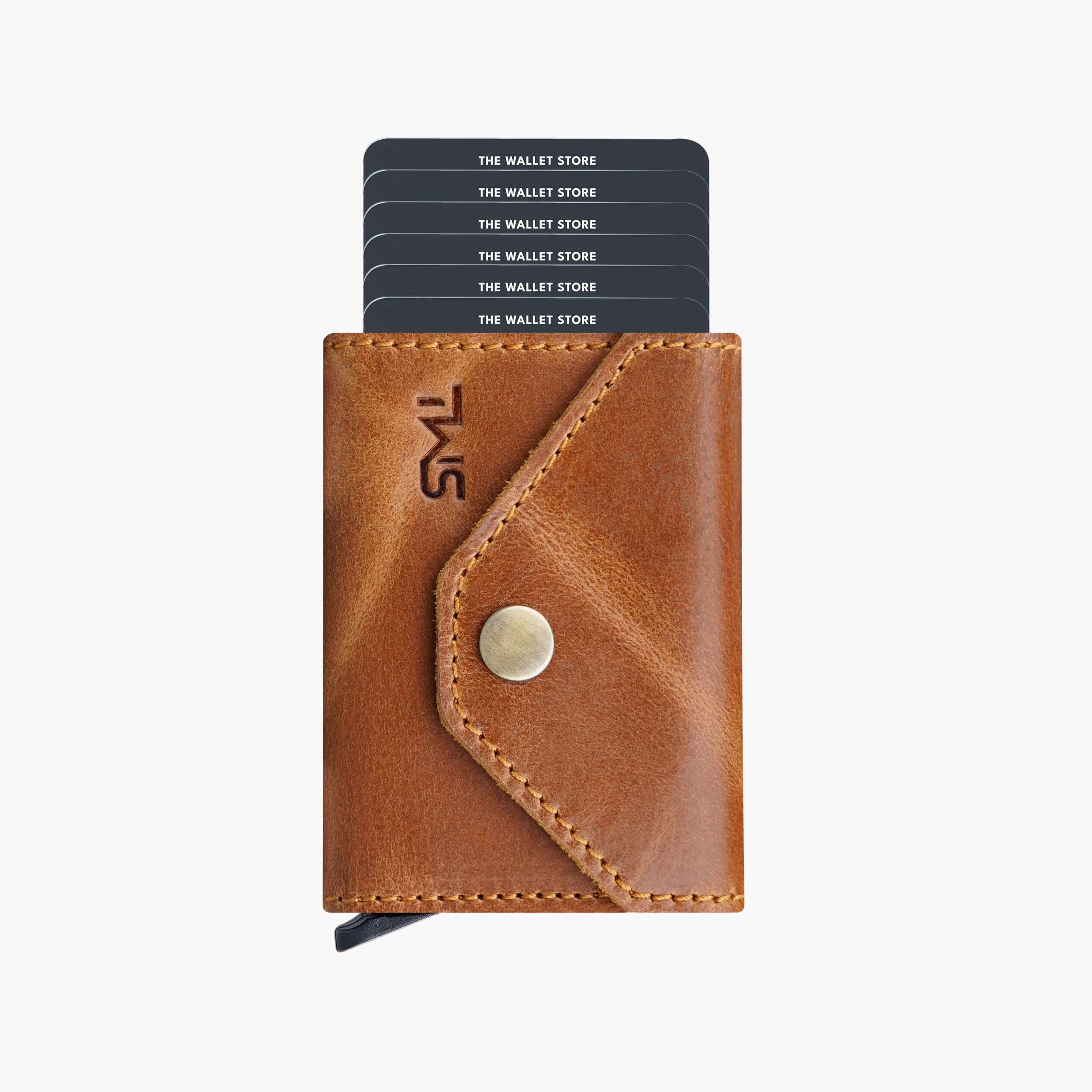 Trailblazer Genuine Leather RFID Protected Wallet Card Holder - Tan