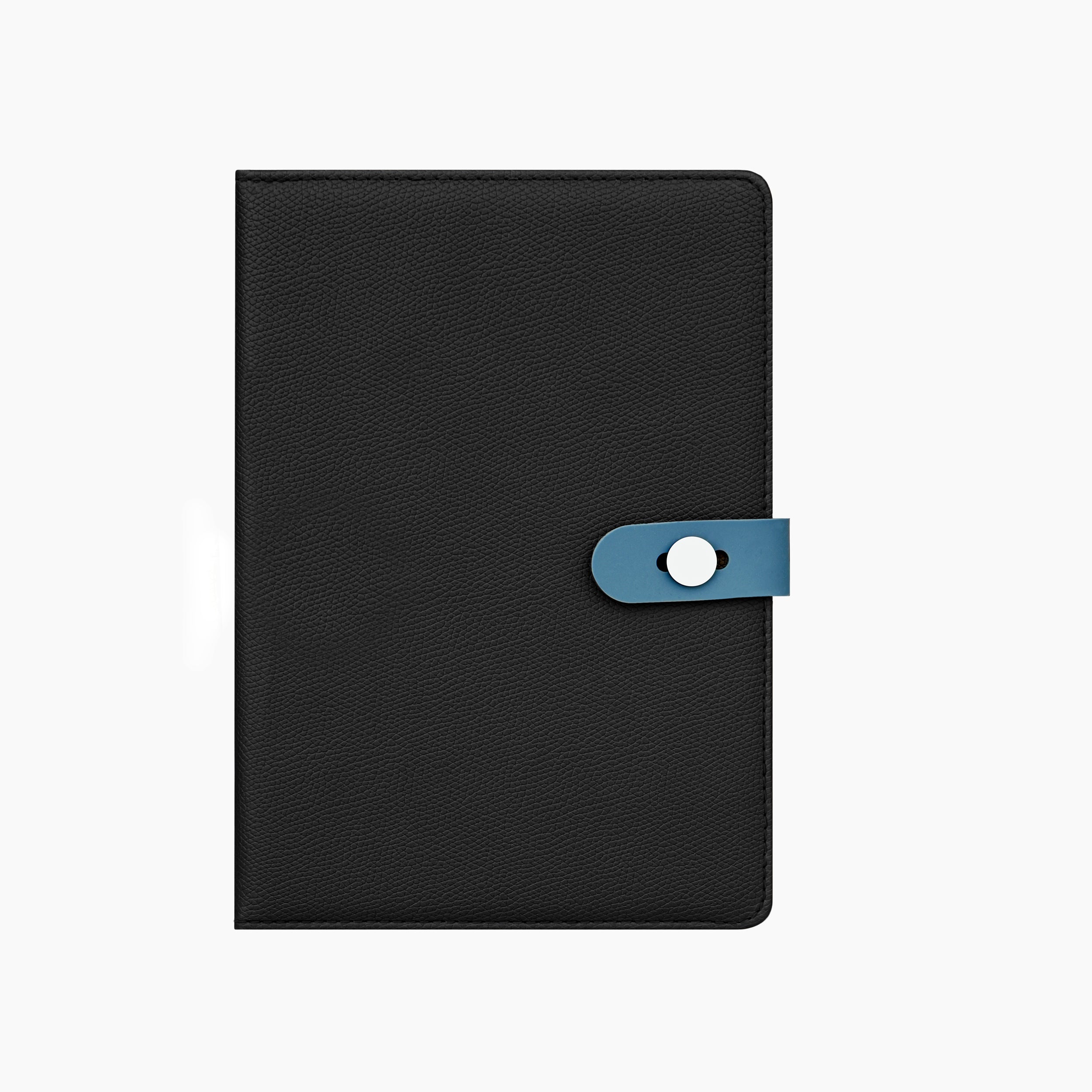 Contrast Strip Vegan Leather Diary - Black