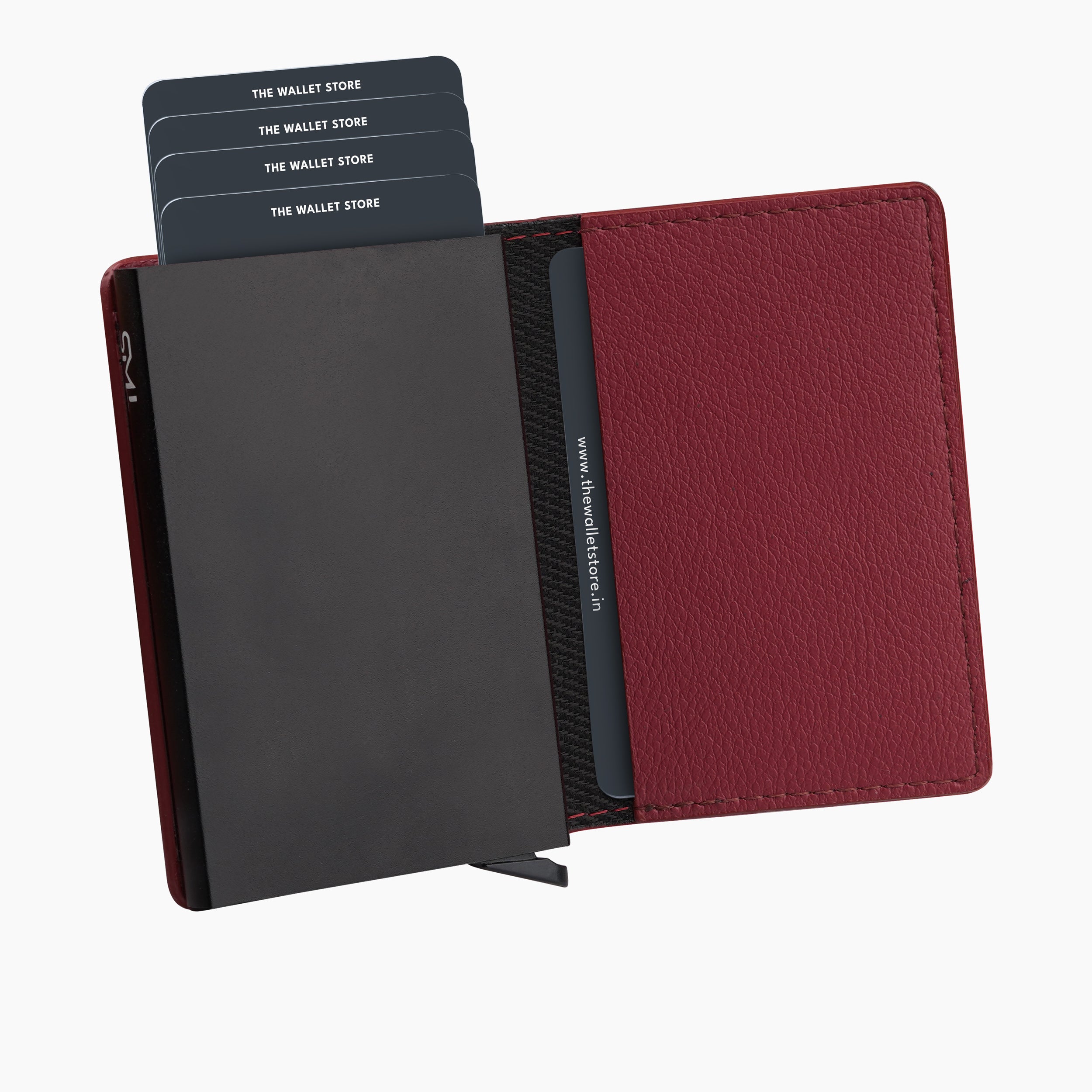 Vivid Vault RFID Protected Metal Cardholder - Maroon