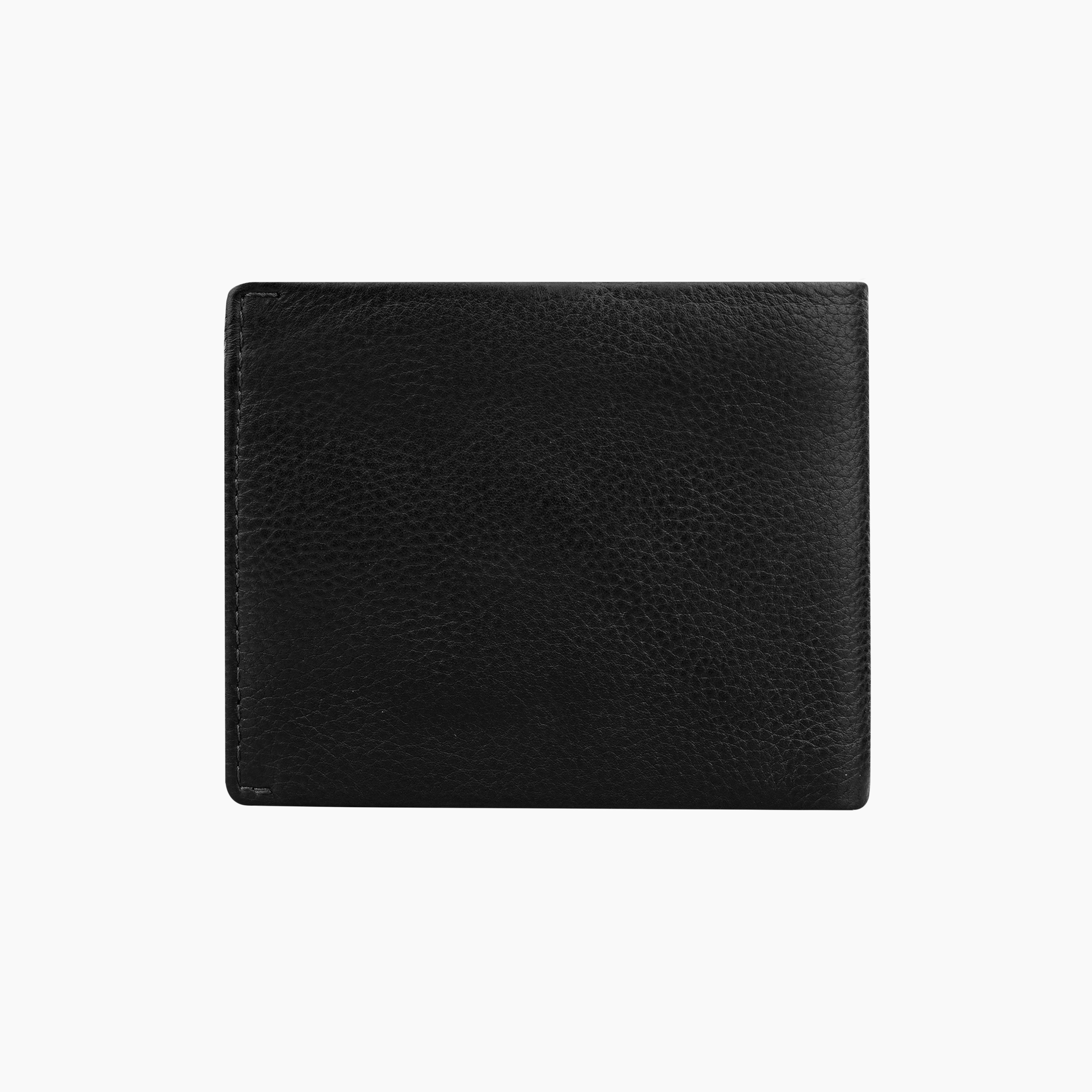 Noble Stripes Leather Wallet For Men - Black