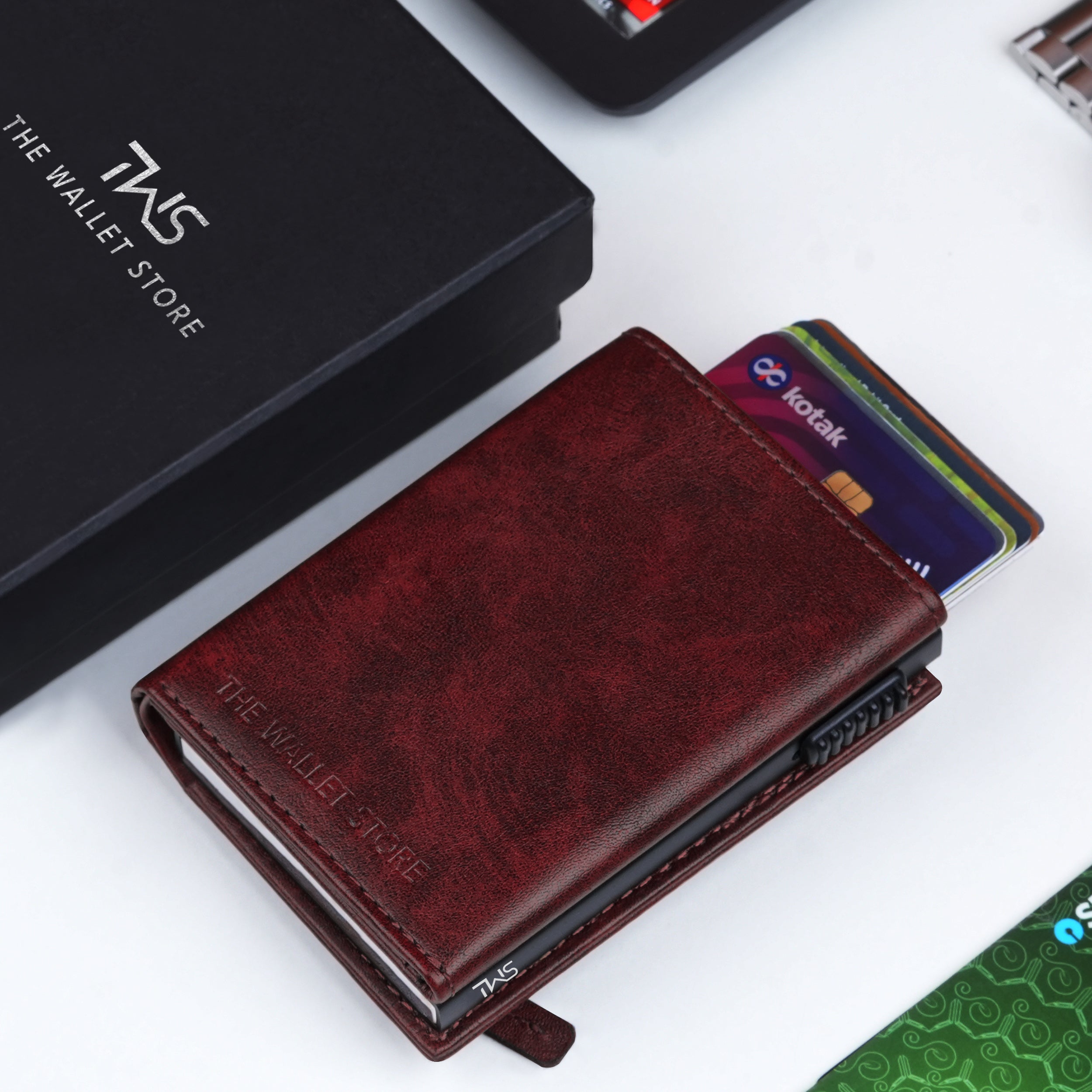 Defender RFID Protected Wallet Cardholder - Wine