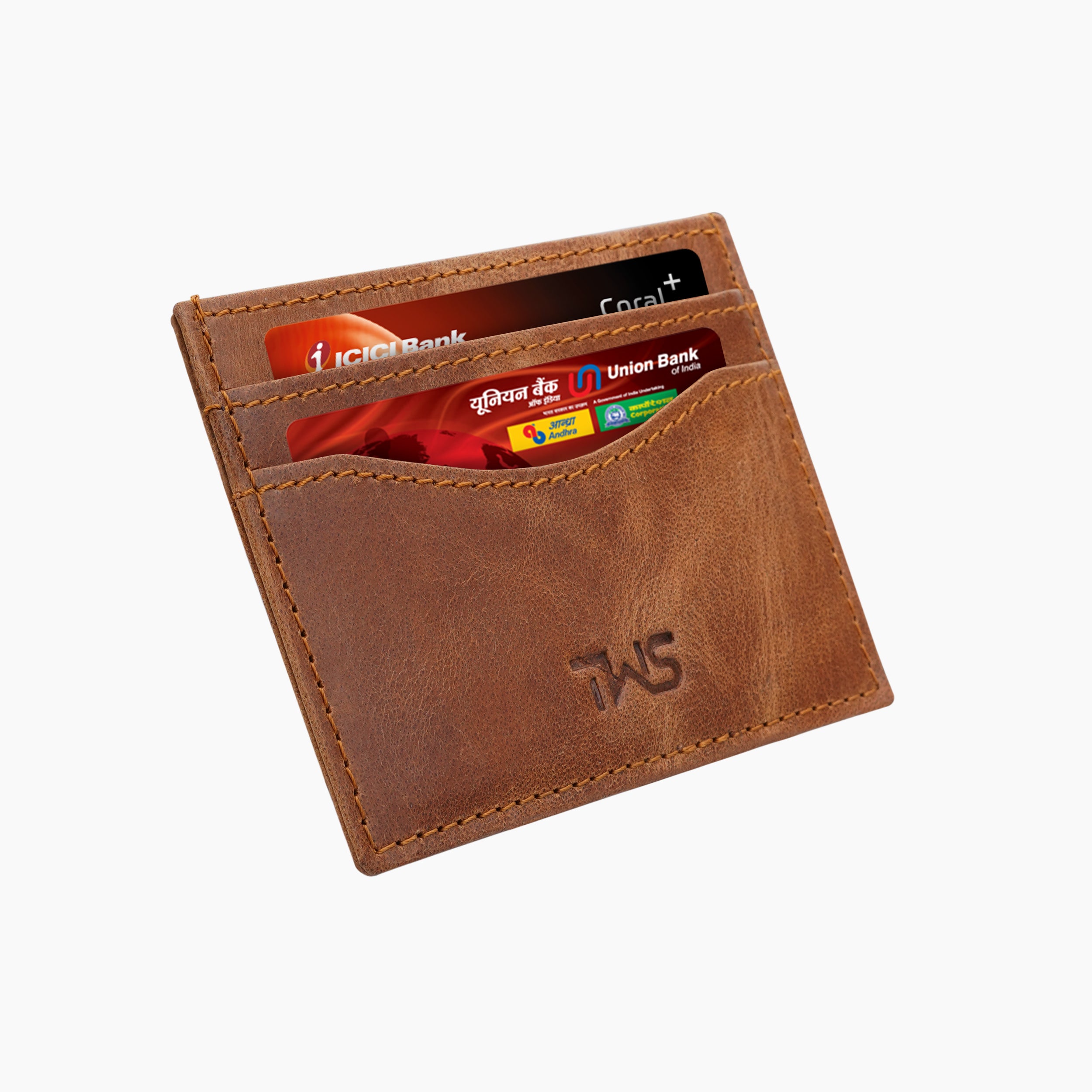 Minimalistic Genuine Leather Card Holder - Tan