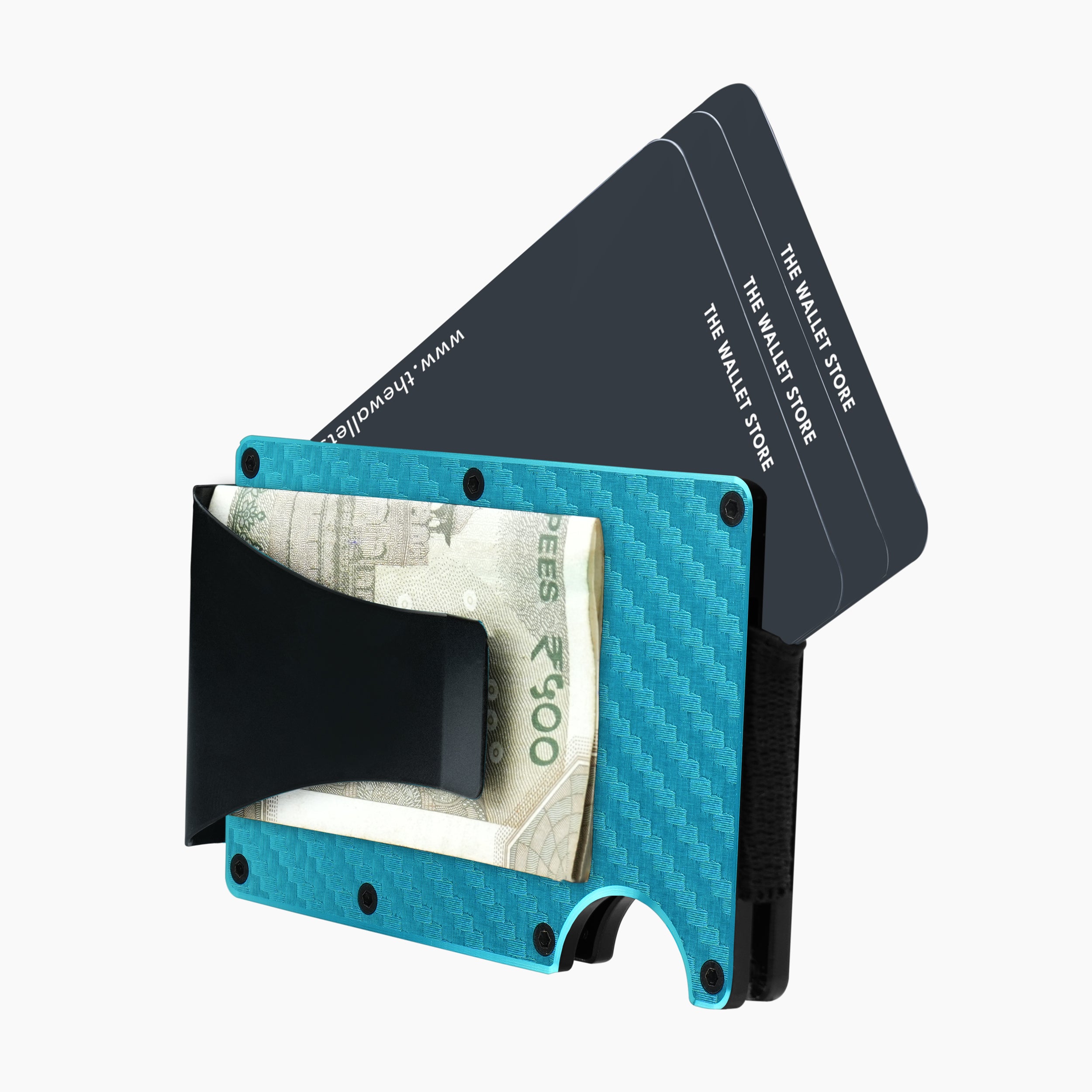 Clip & Carry Metal Card Holder - Blue