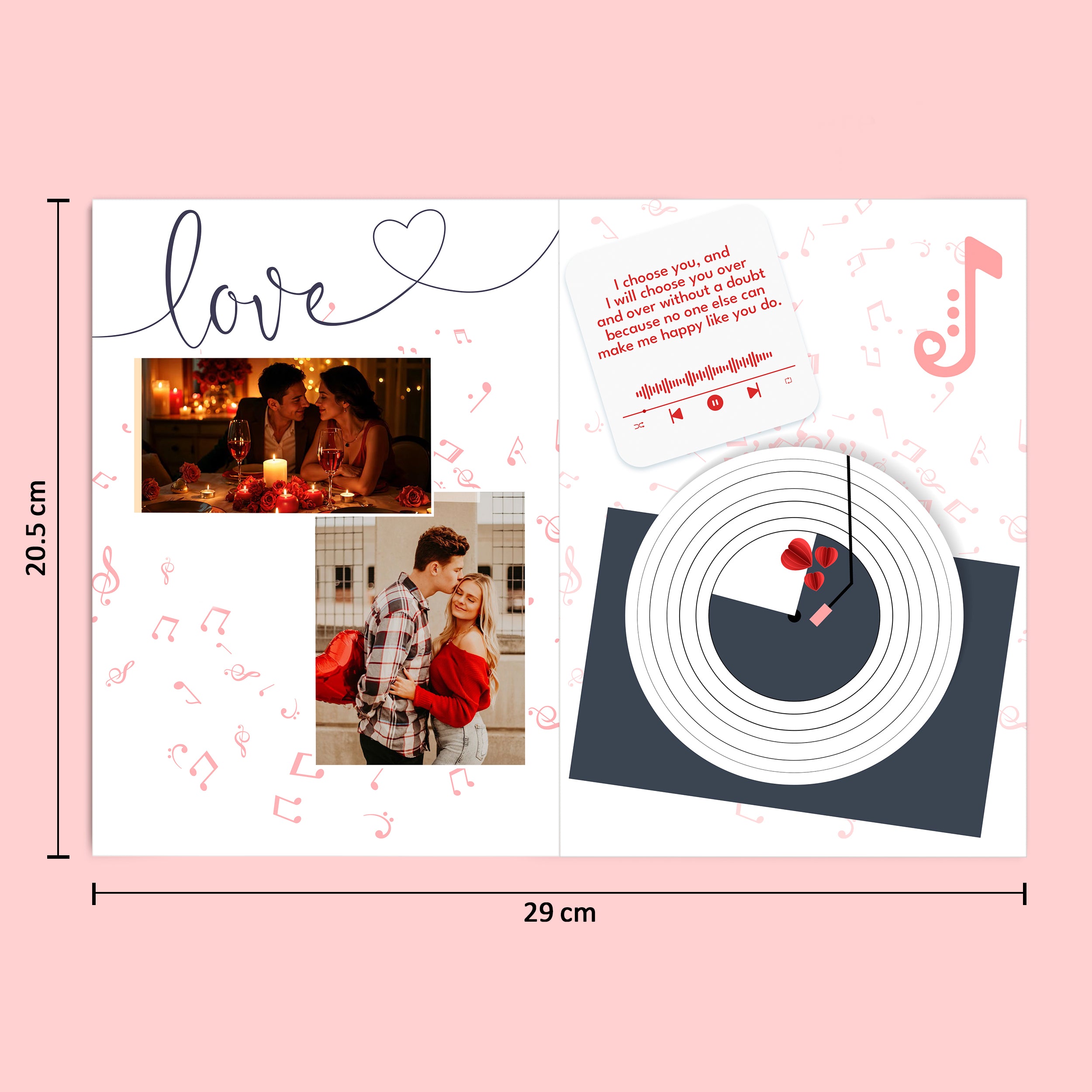 Personalized Valentines Day Audio Greeting Card - Theme 2