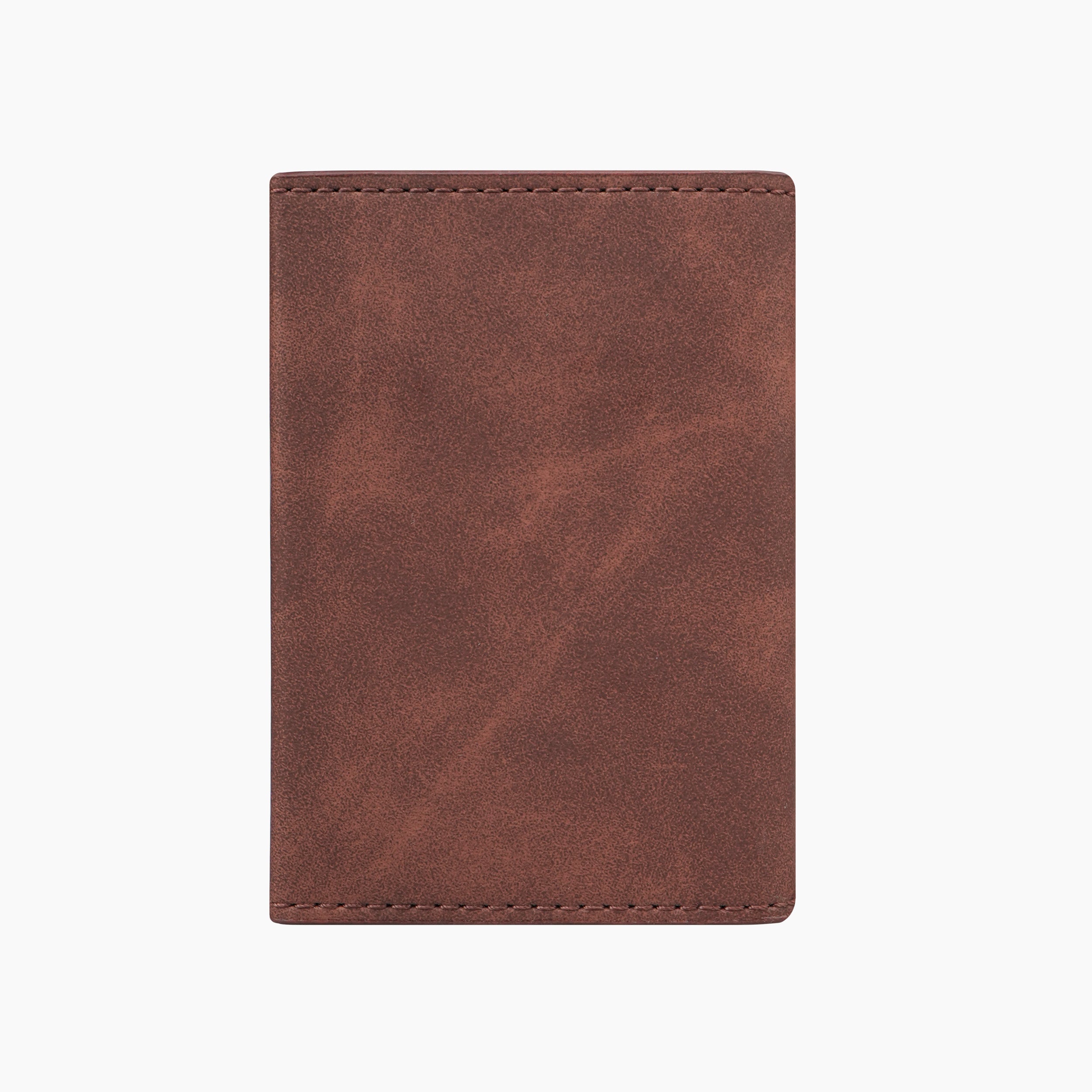 Magna Suede Vegan Leather Cardholder - Brown