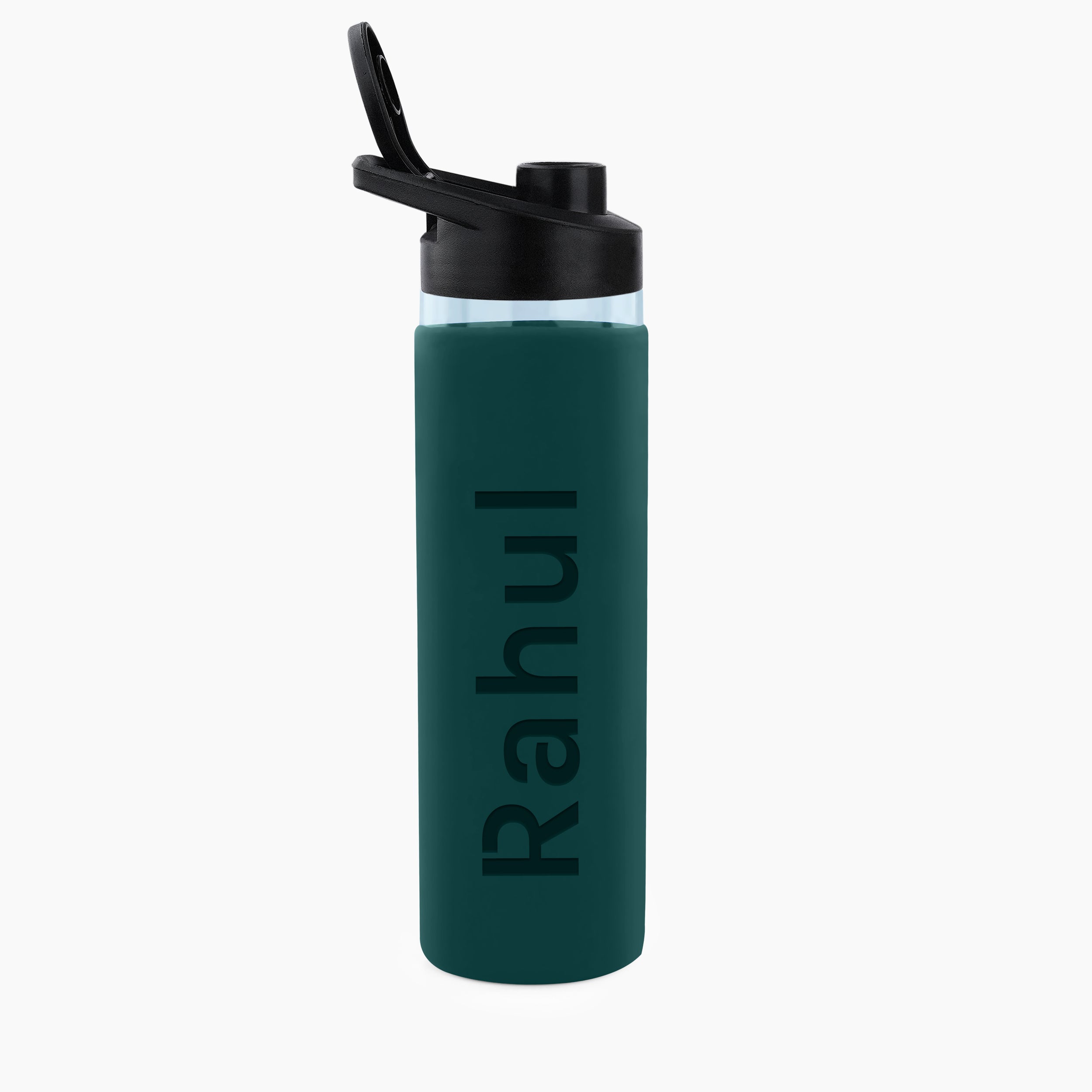 Personalized Pure Wrap Borosilicate Sipper Bottle - Green