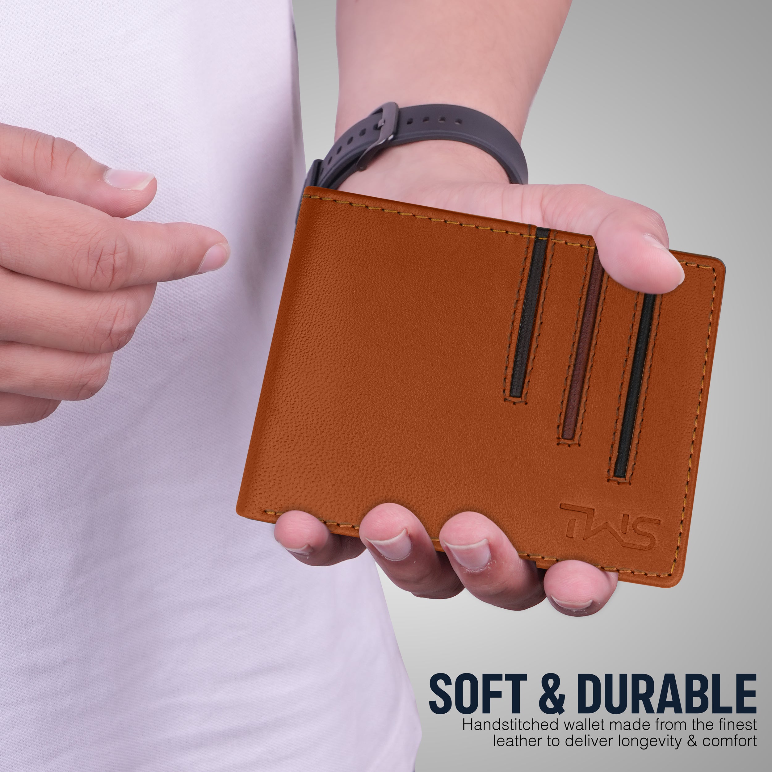 Spectrum Leather Wallet For Men - Tan