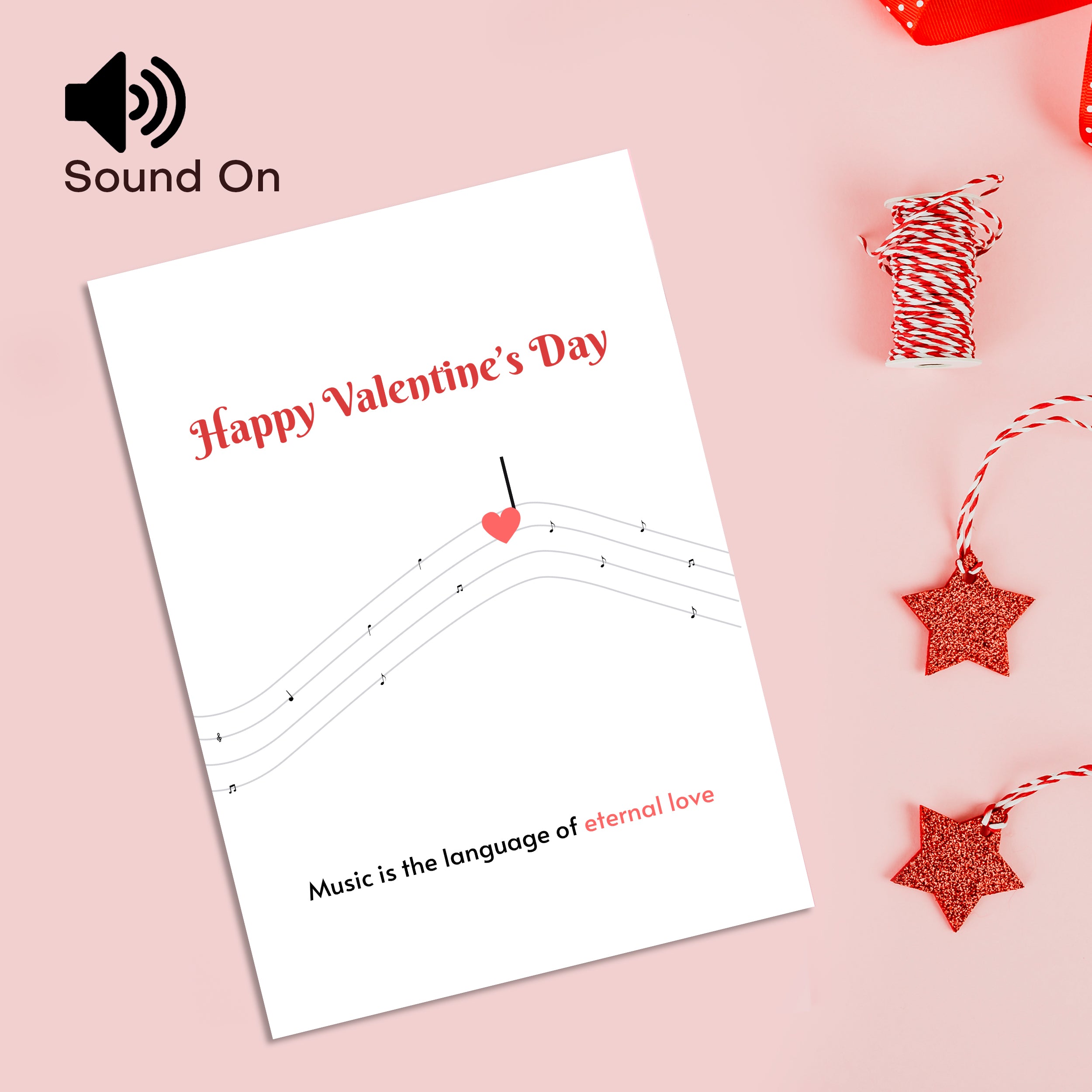 Personalized Valentines Day Audio Greeting Card - Theme 2