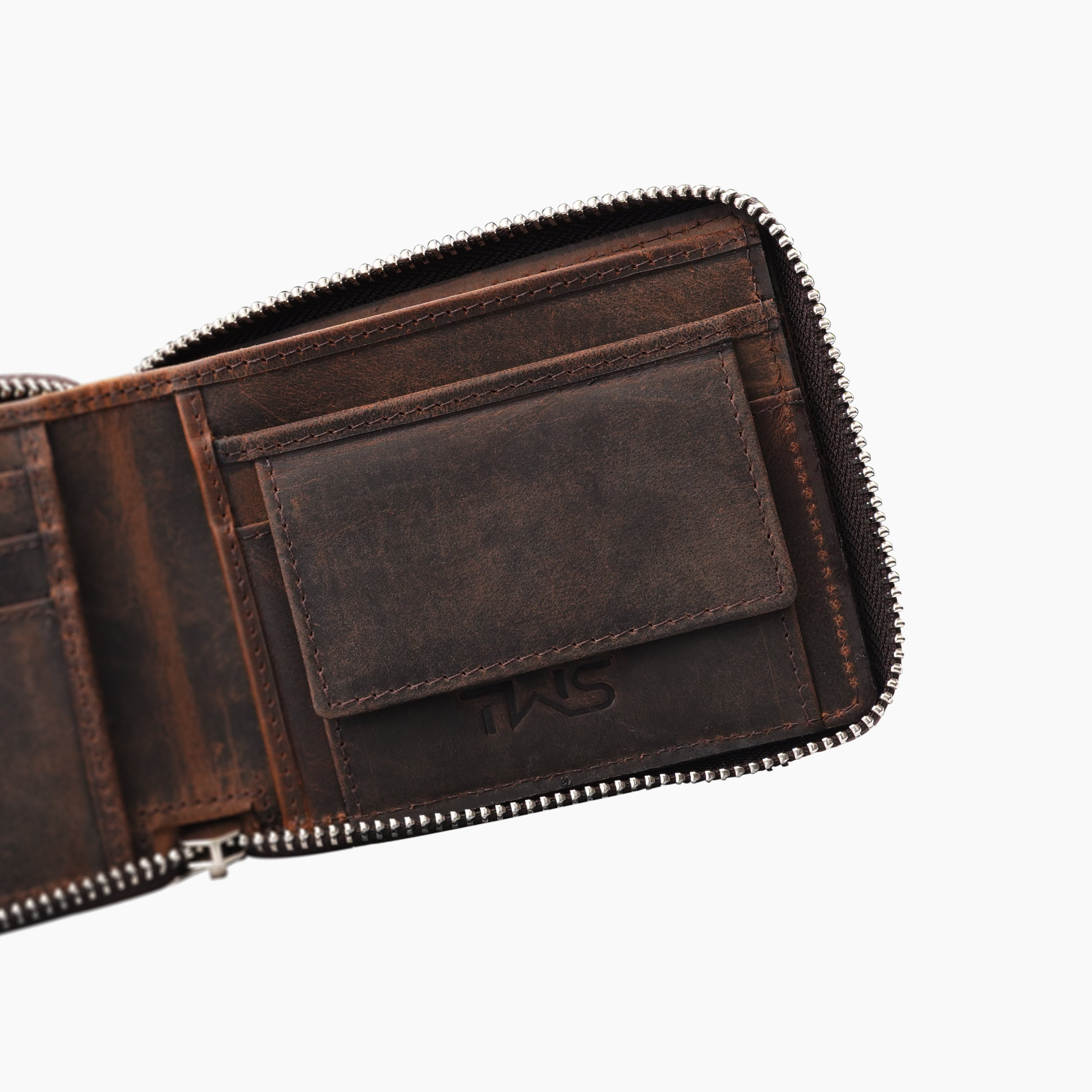 Majestic Genuine Leather Zipper Wallet For Men