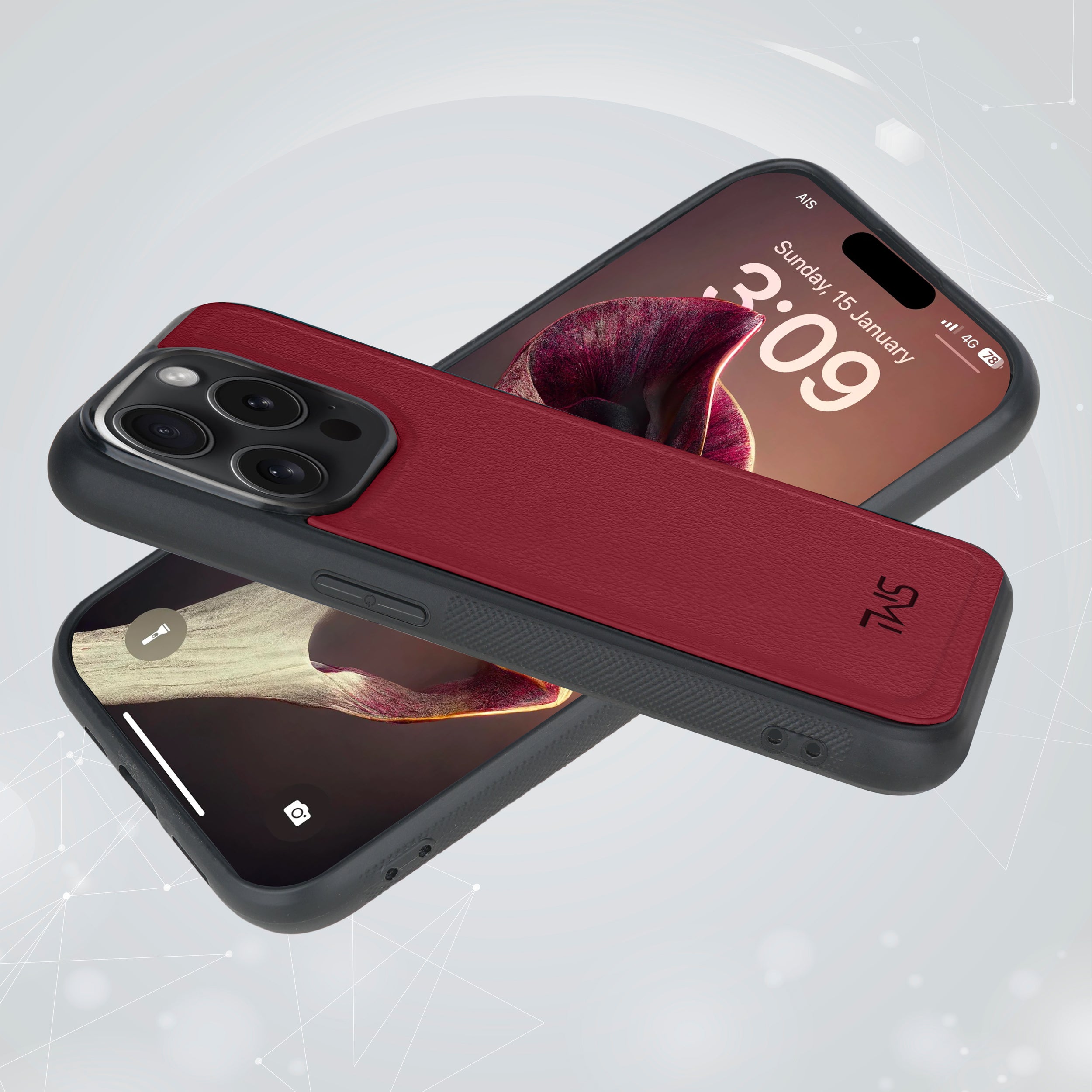 Premium Vegan Leather iPhone Case Cover- Maroon