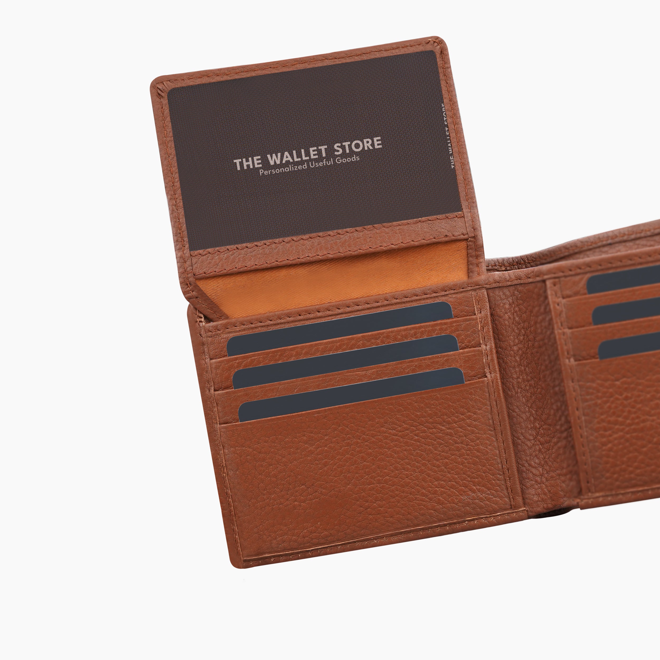 Twin Stripe Elegance Leather Wallet For Men - Tan