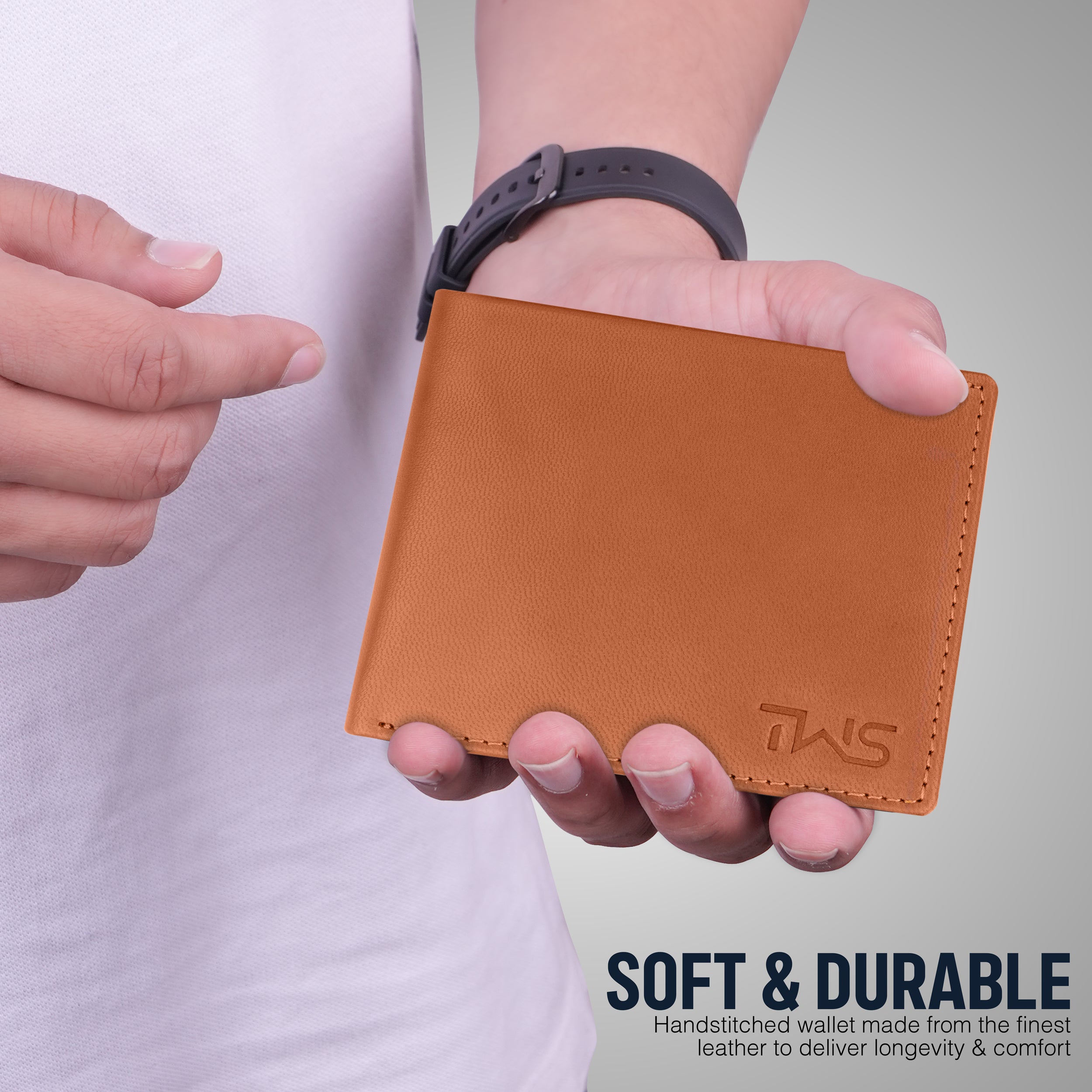 Eternal Solid Leather Wallet For Men - Tan