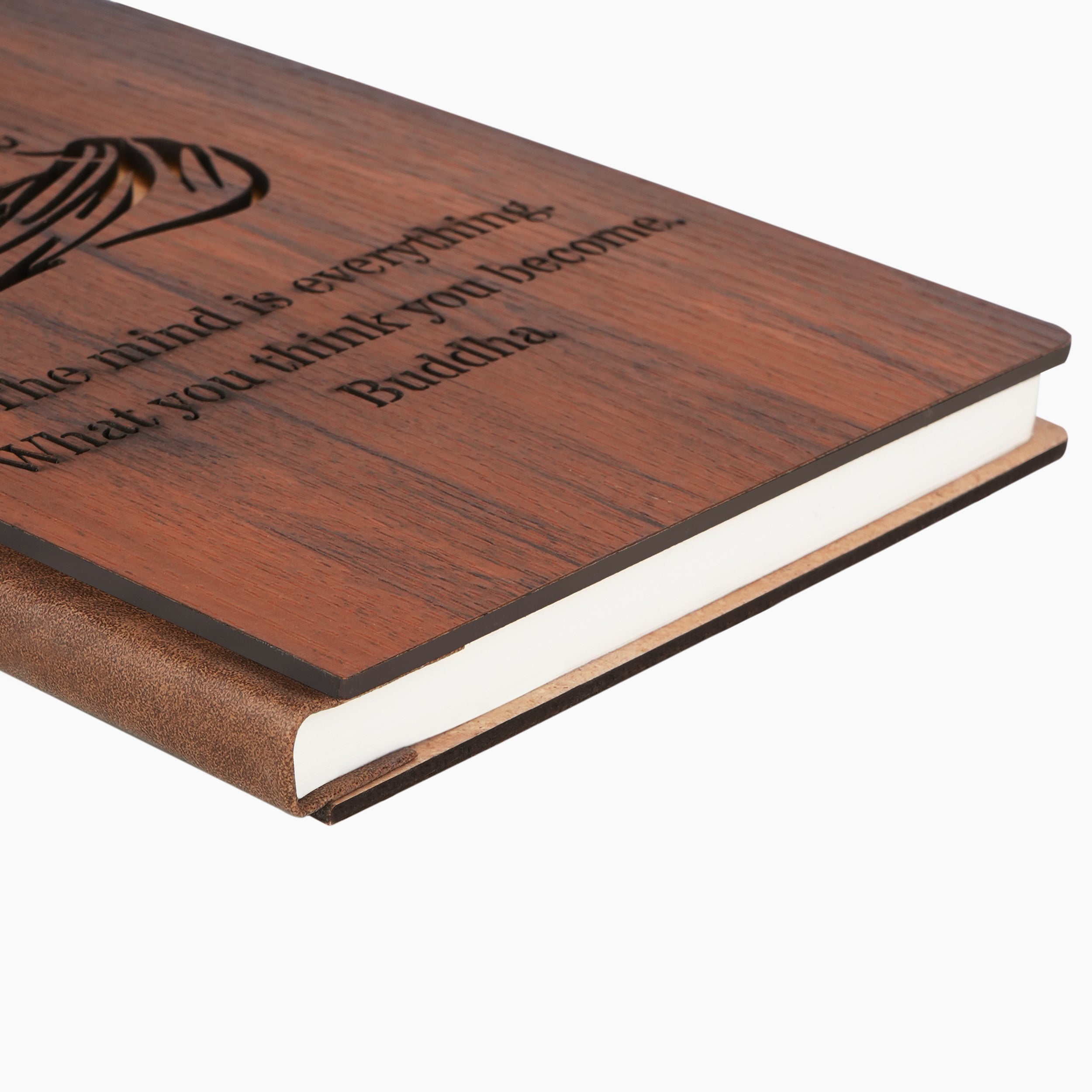 Buddha Wisdom Wooden Notebook