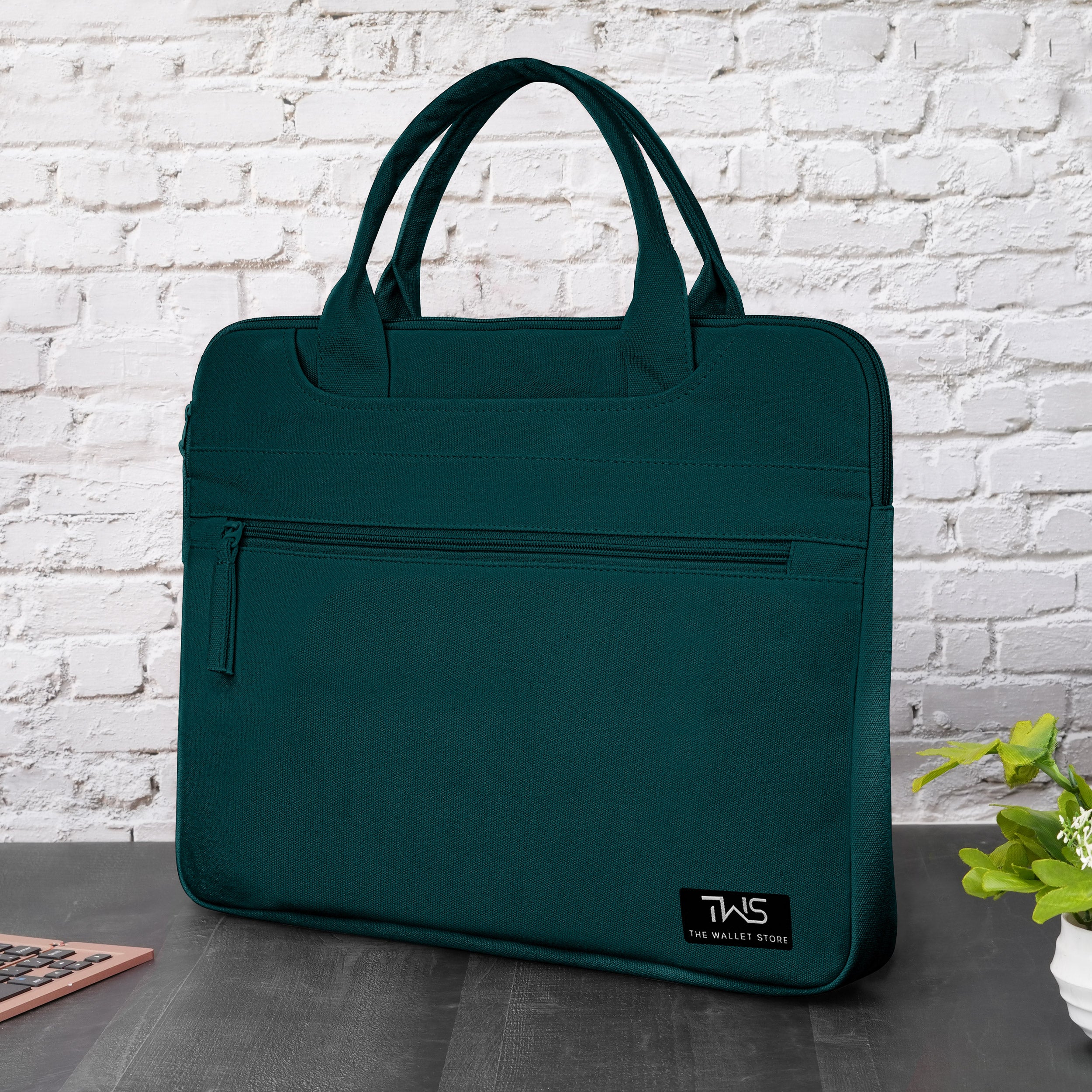 EcoCarry Canvas Laptop Bag -Teal