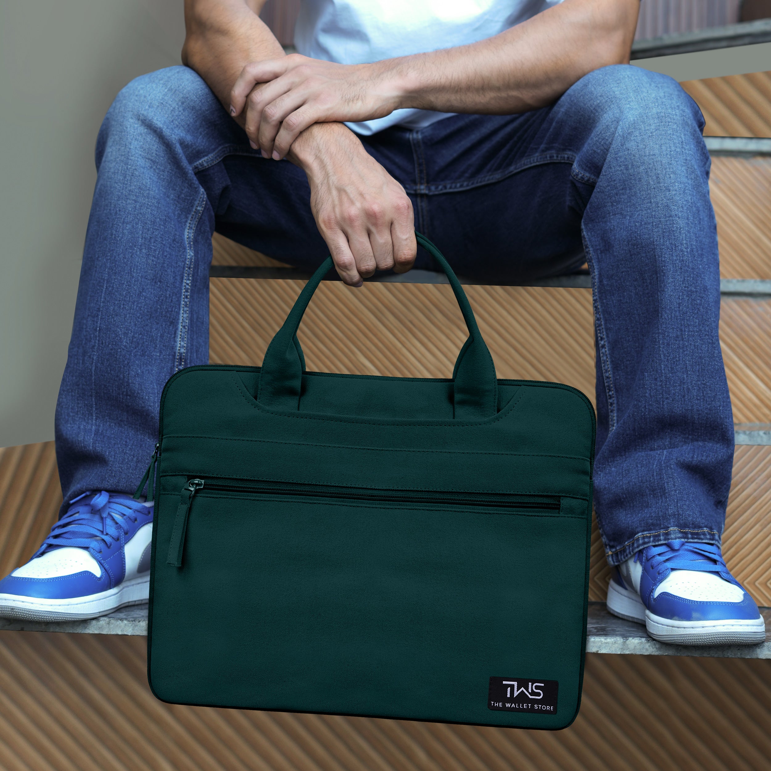 EcoCarry Canvas Laptop Bag -Teal