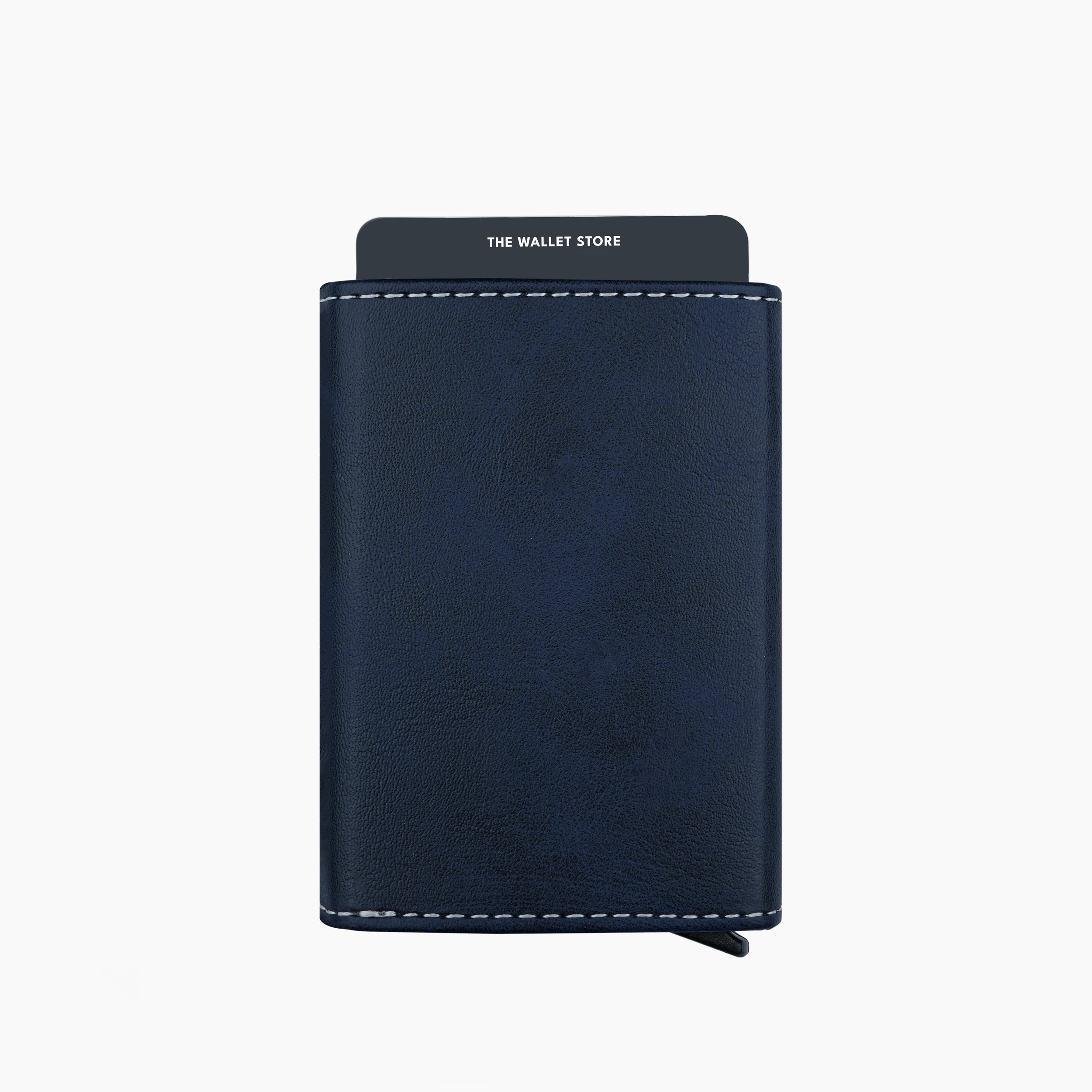 Vintage RFID Protected Wallet Card Holder - Blue