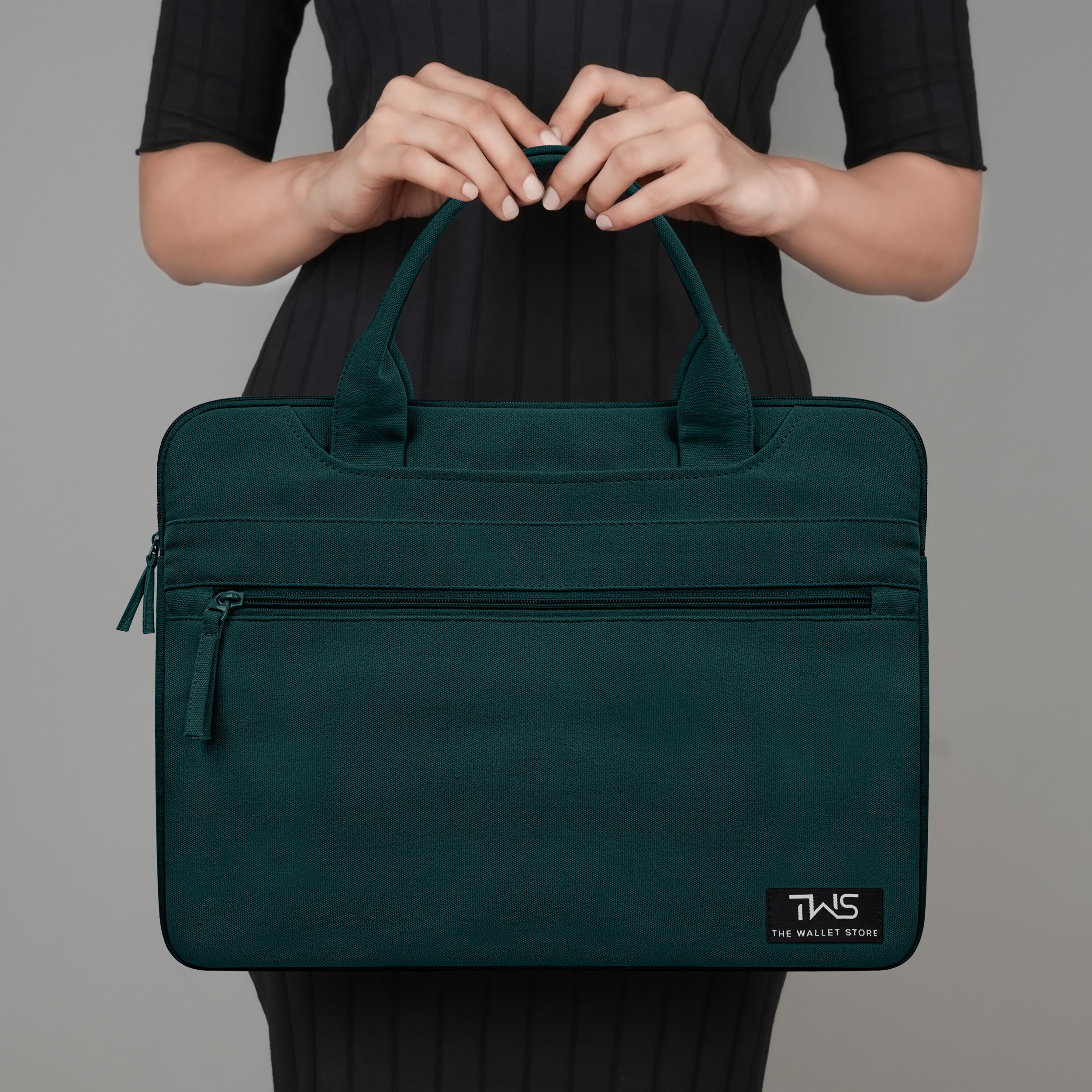 EcoCarry Canvas Laptop Bag -Teal