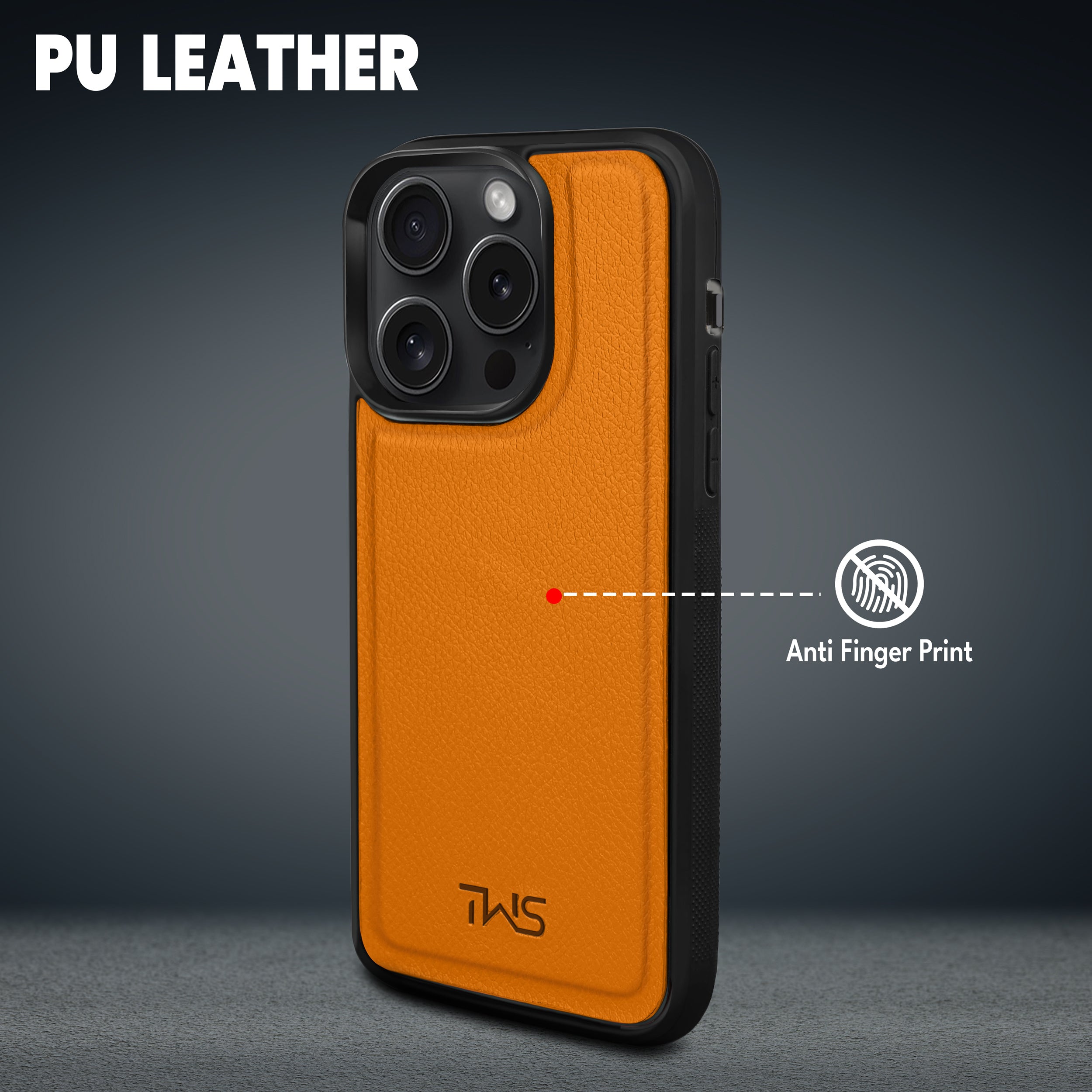 Premium Vegan Leather iPhone Case Cover - Mustard