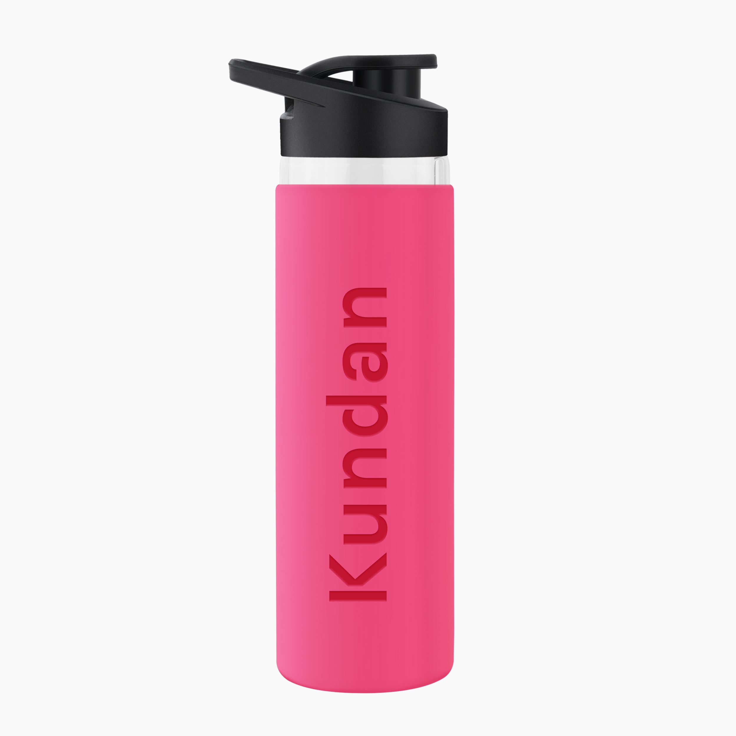 Personalized Pure Wrap Borosilicate Sipper Bottle - Pink