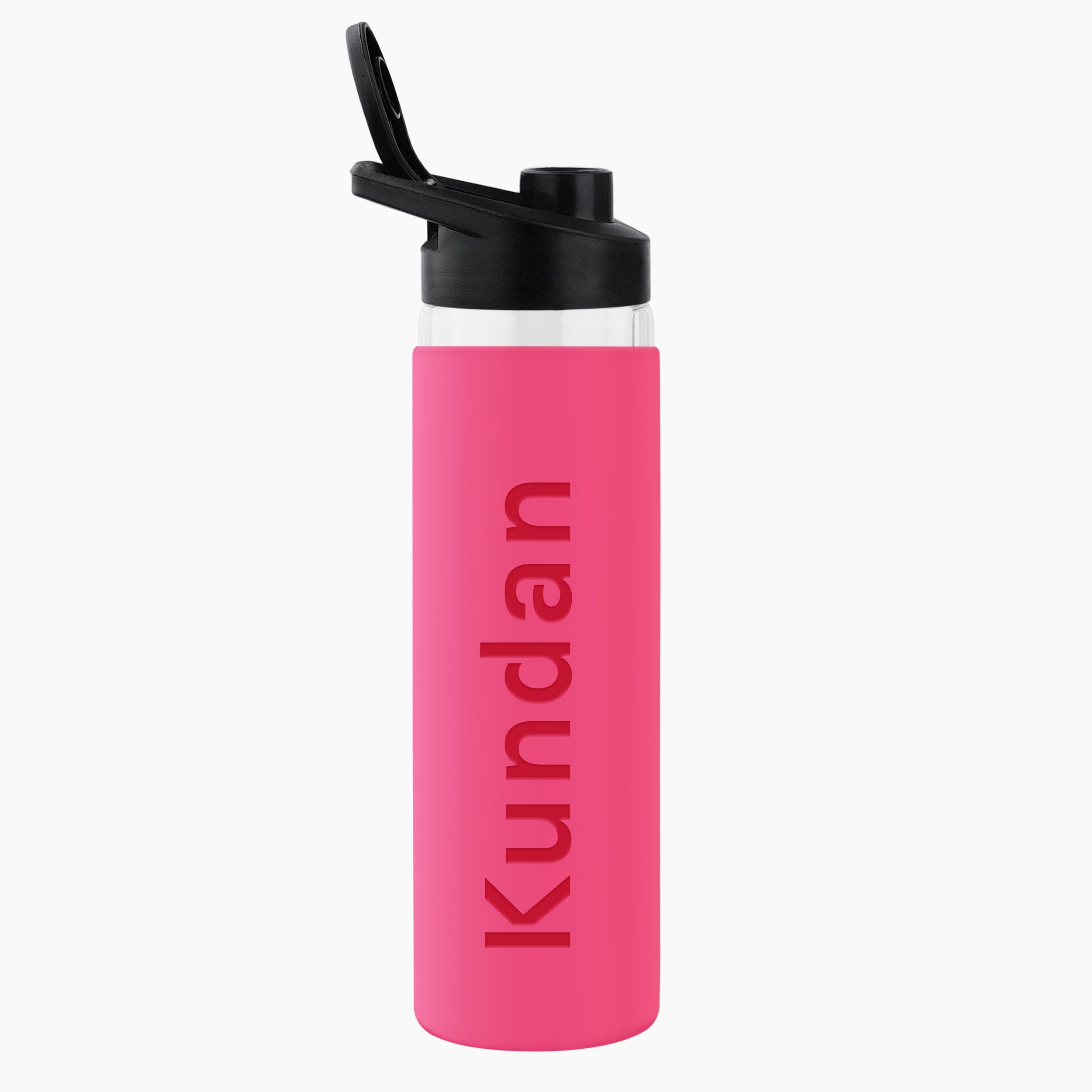 Personalized Pure Wrap Borosilicate Sipper Bottle - Pink