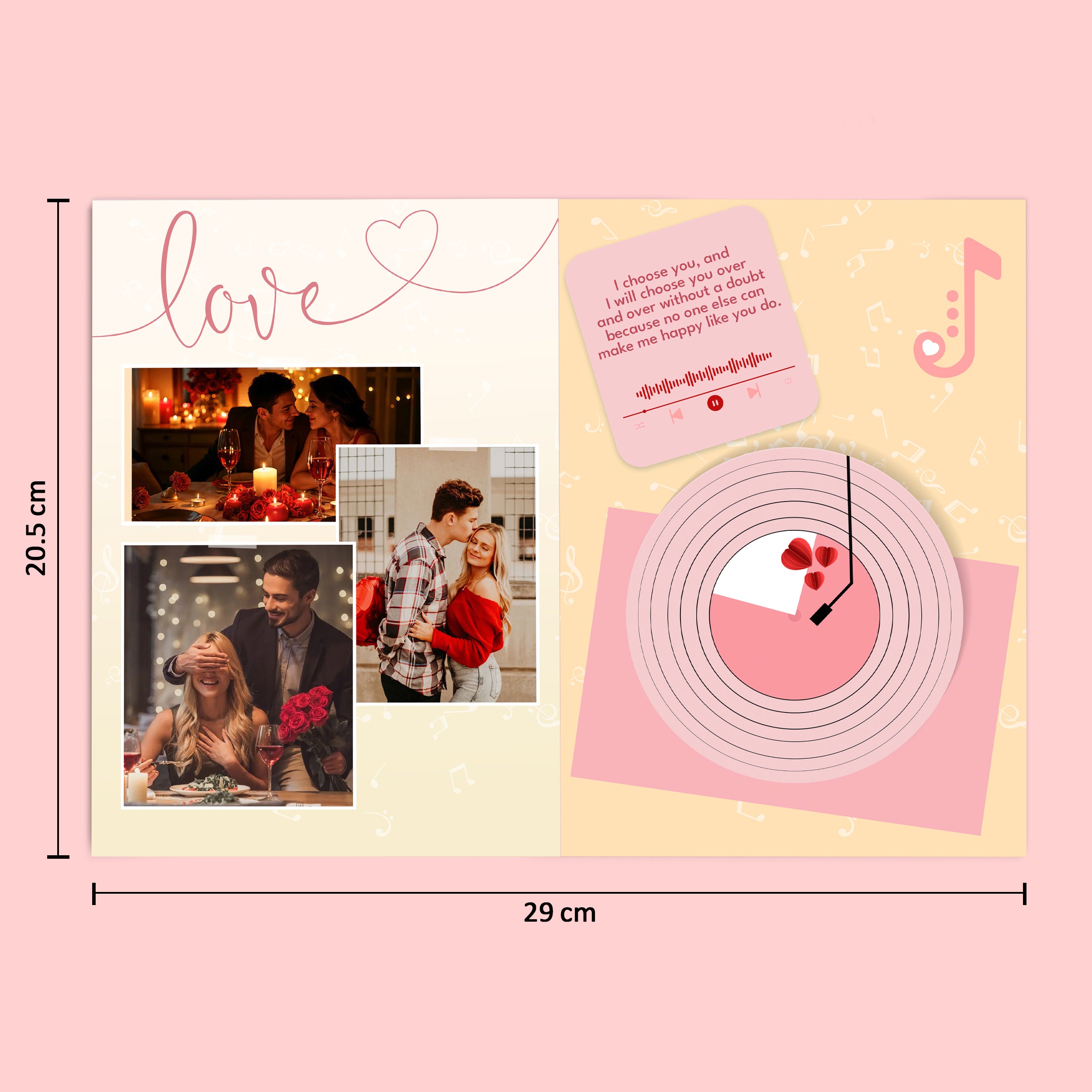 Personalized Valentines Day Audio Greeting Card - Theme 3