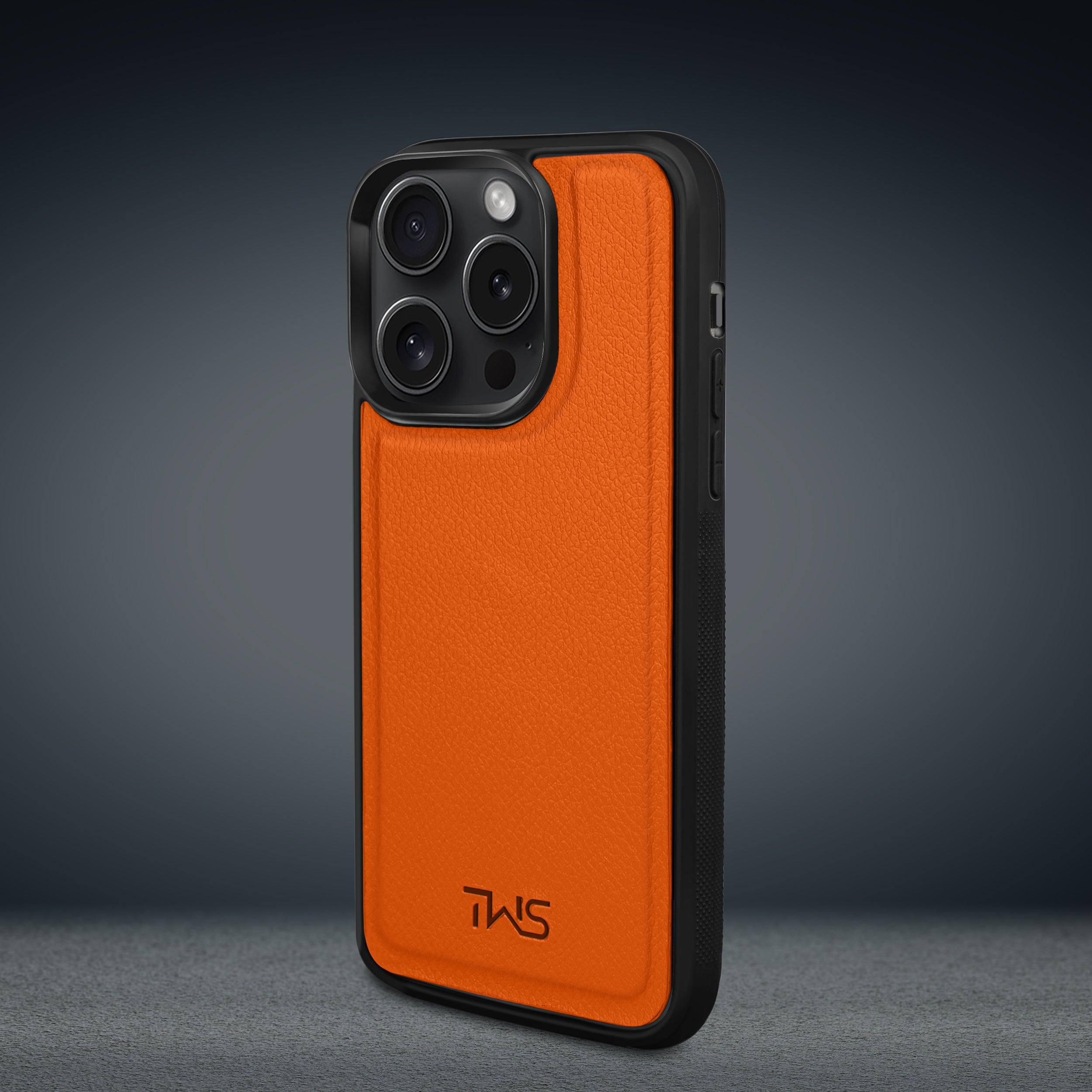 Premium Vegan Leather iPhone Case Cover - Orange