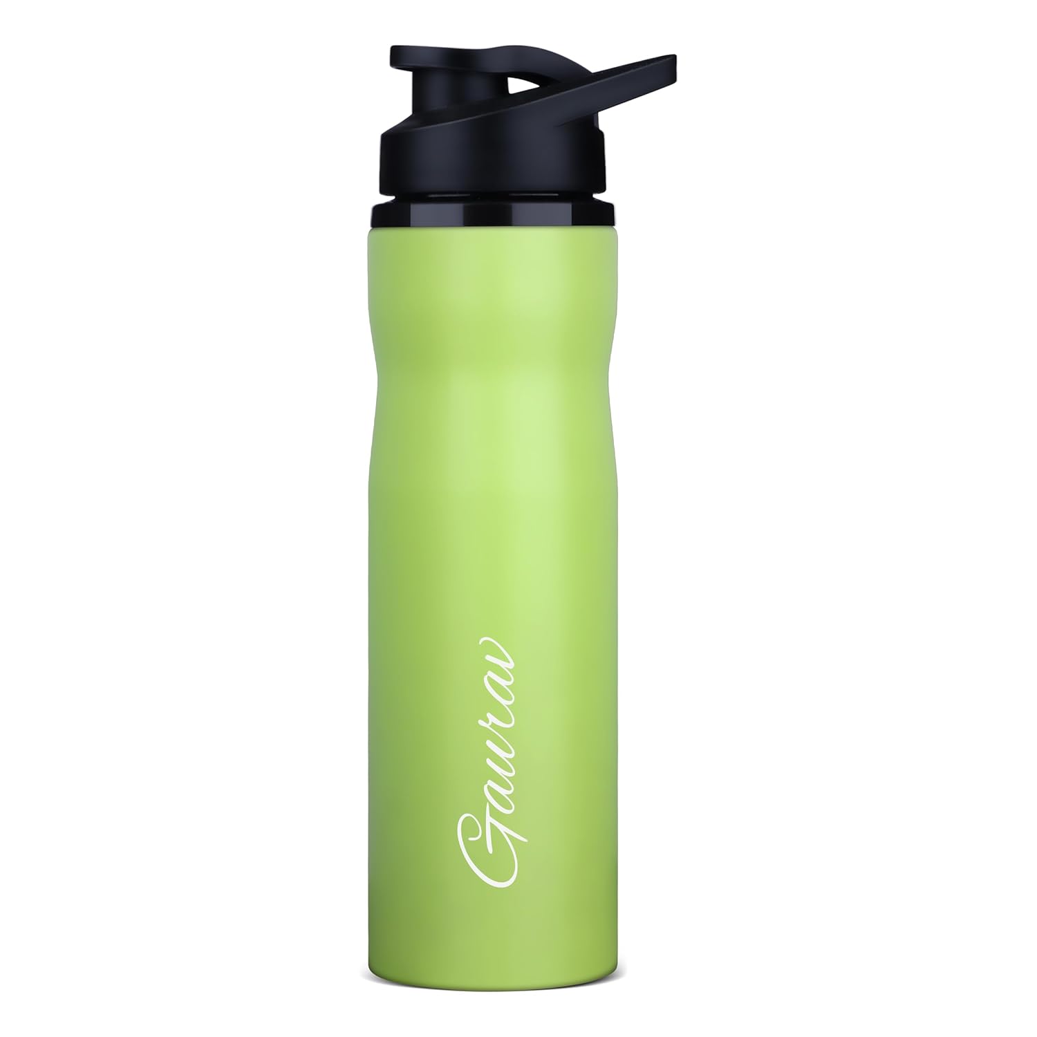 Personalized Neon Stainless Steel Sipper Water Bottle - Green