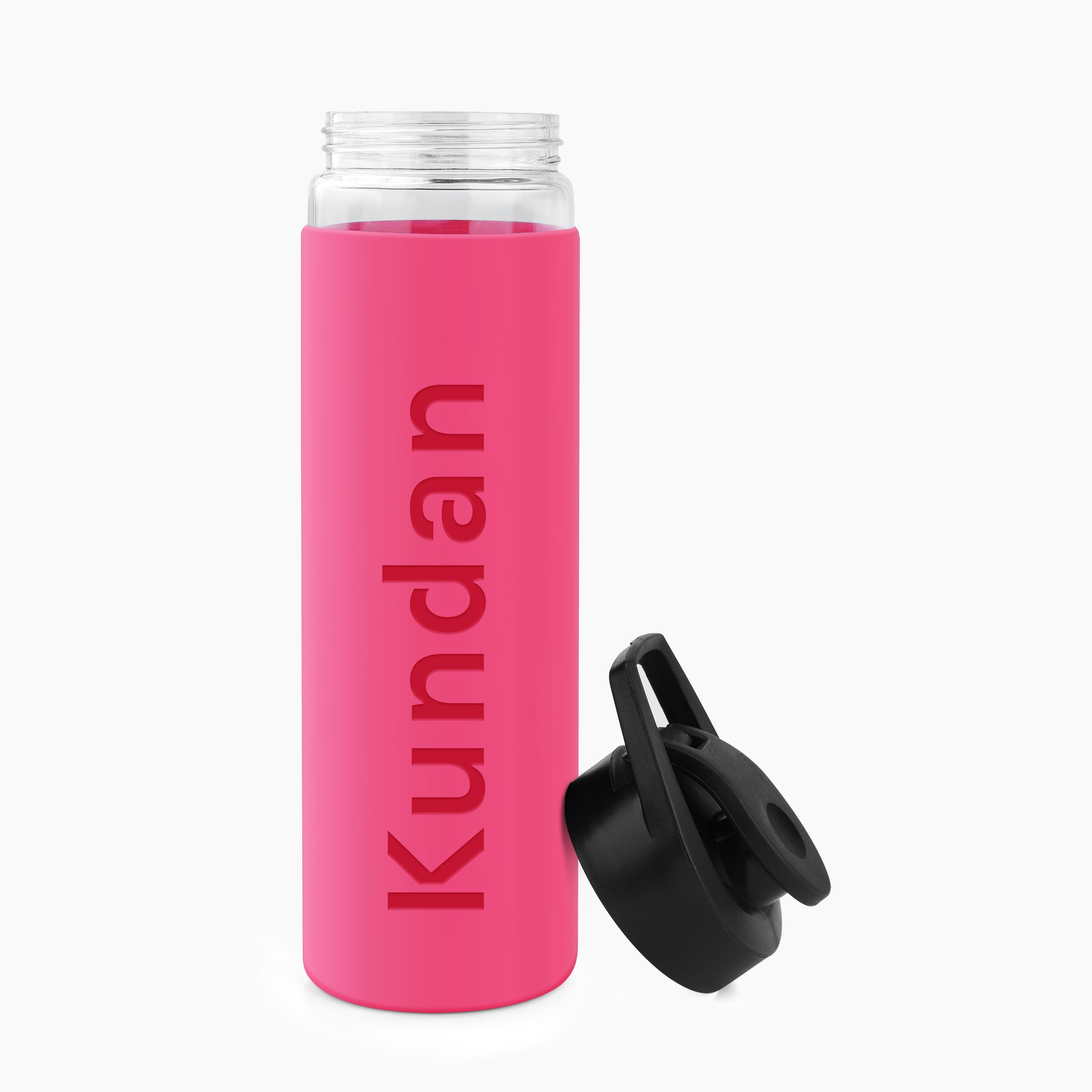 Personalized Pure Wrap Borosilicate Sipper Bottle - Pink