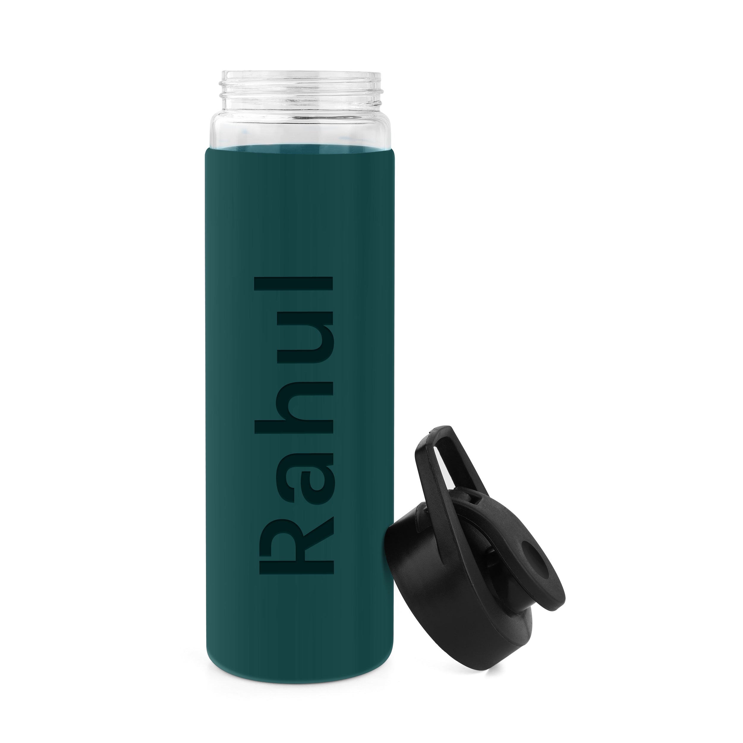 Personalized Pure Wrap Borosilicate Sipper Bottle - Green