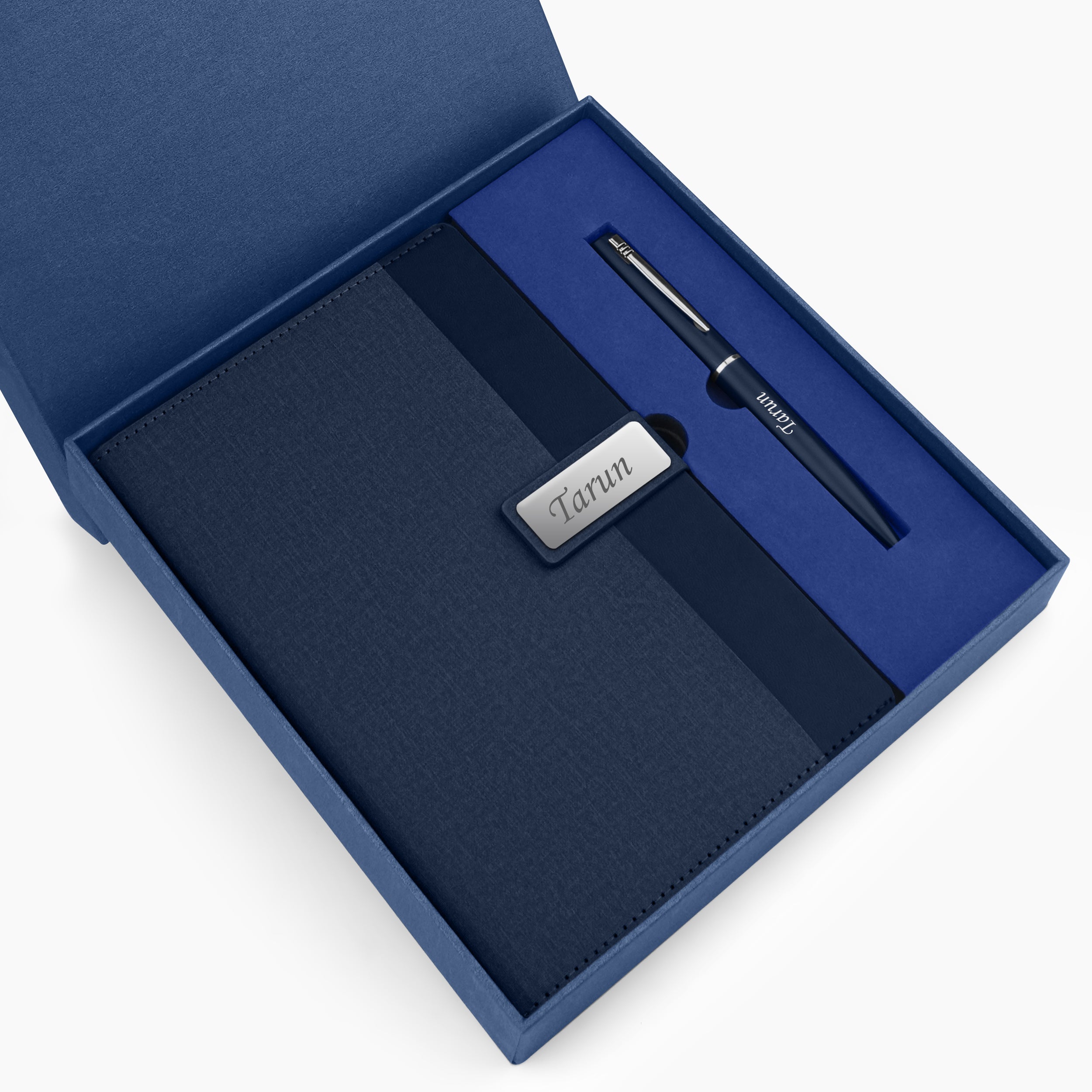 Personalized Shade Sync Diary & Pen Gift Set - Blue