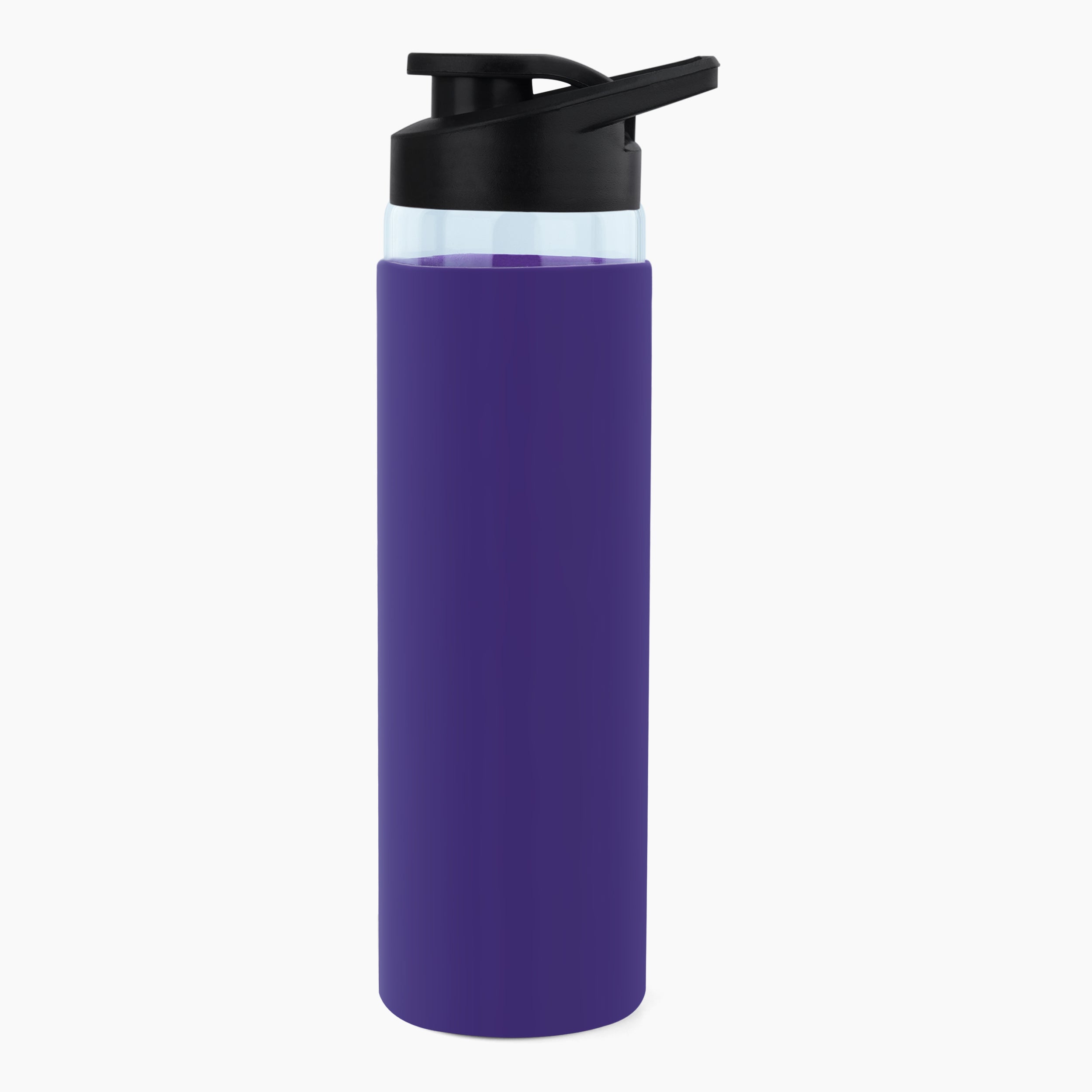 Personalized Pure Wrap Borosilicate Sipper Bottle - Purple