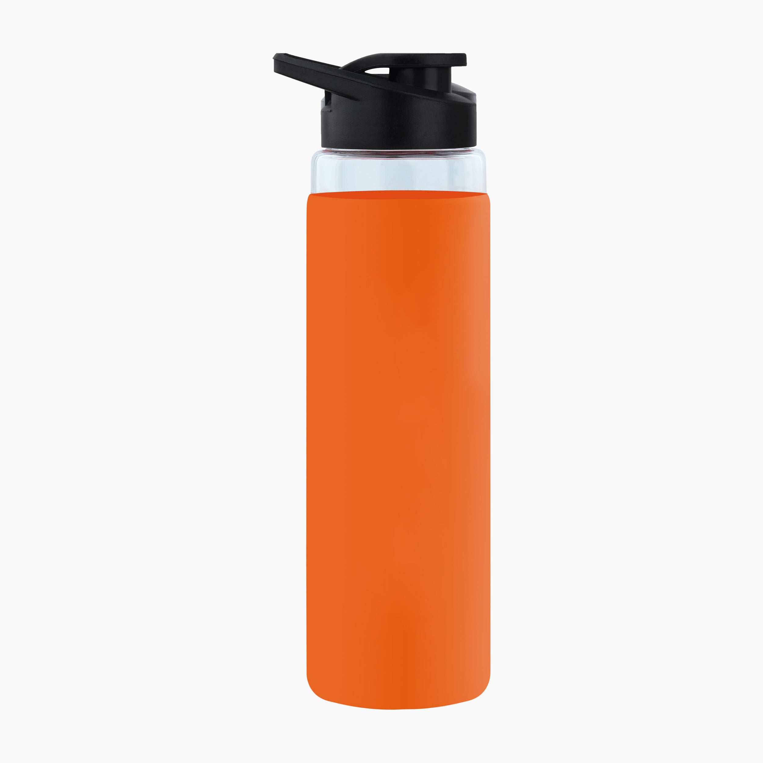 Personalized Pure Wrap Borosilicate Sipper Bottle - Orange