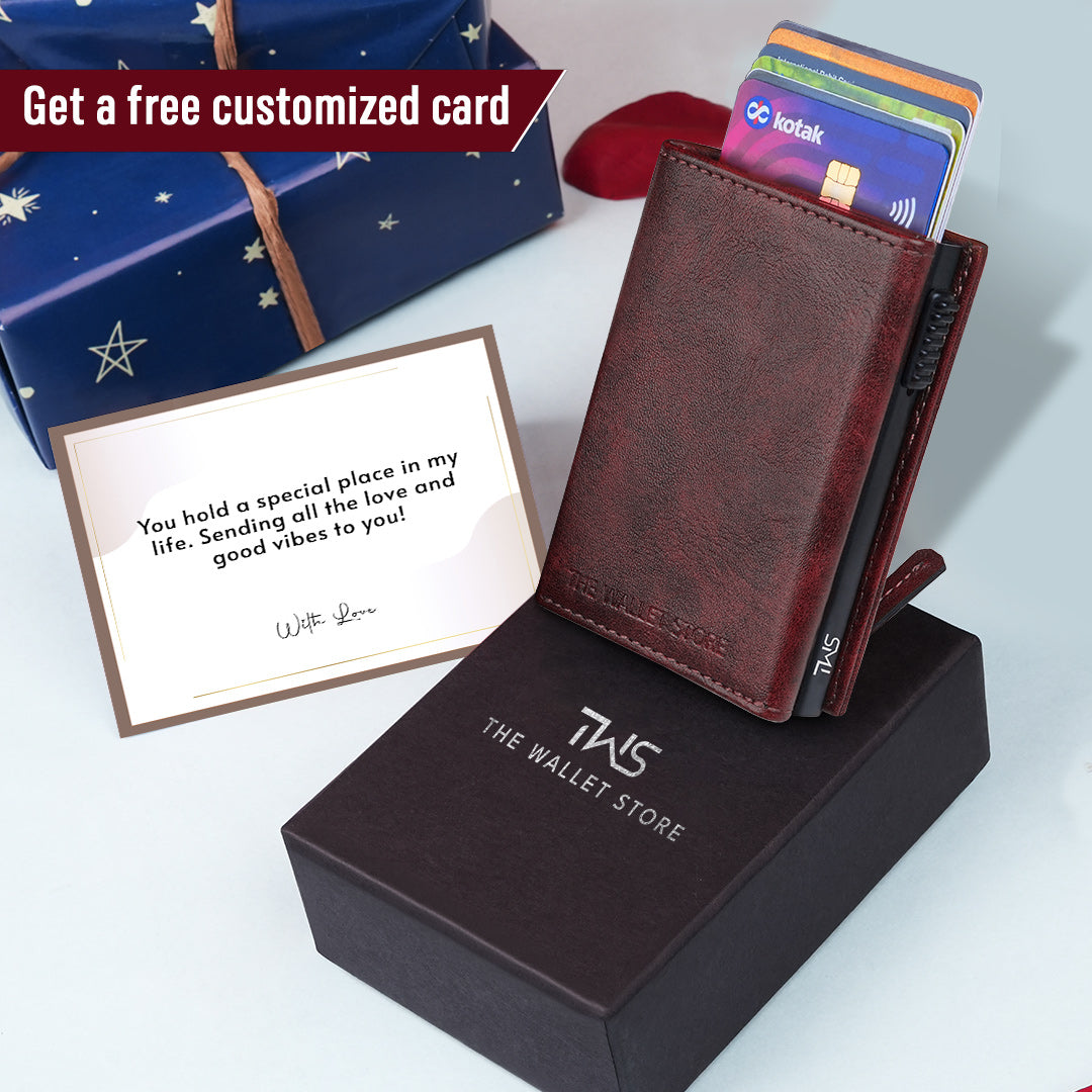 Defender RFID Protected Wallet Cardholder - Wine