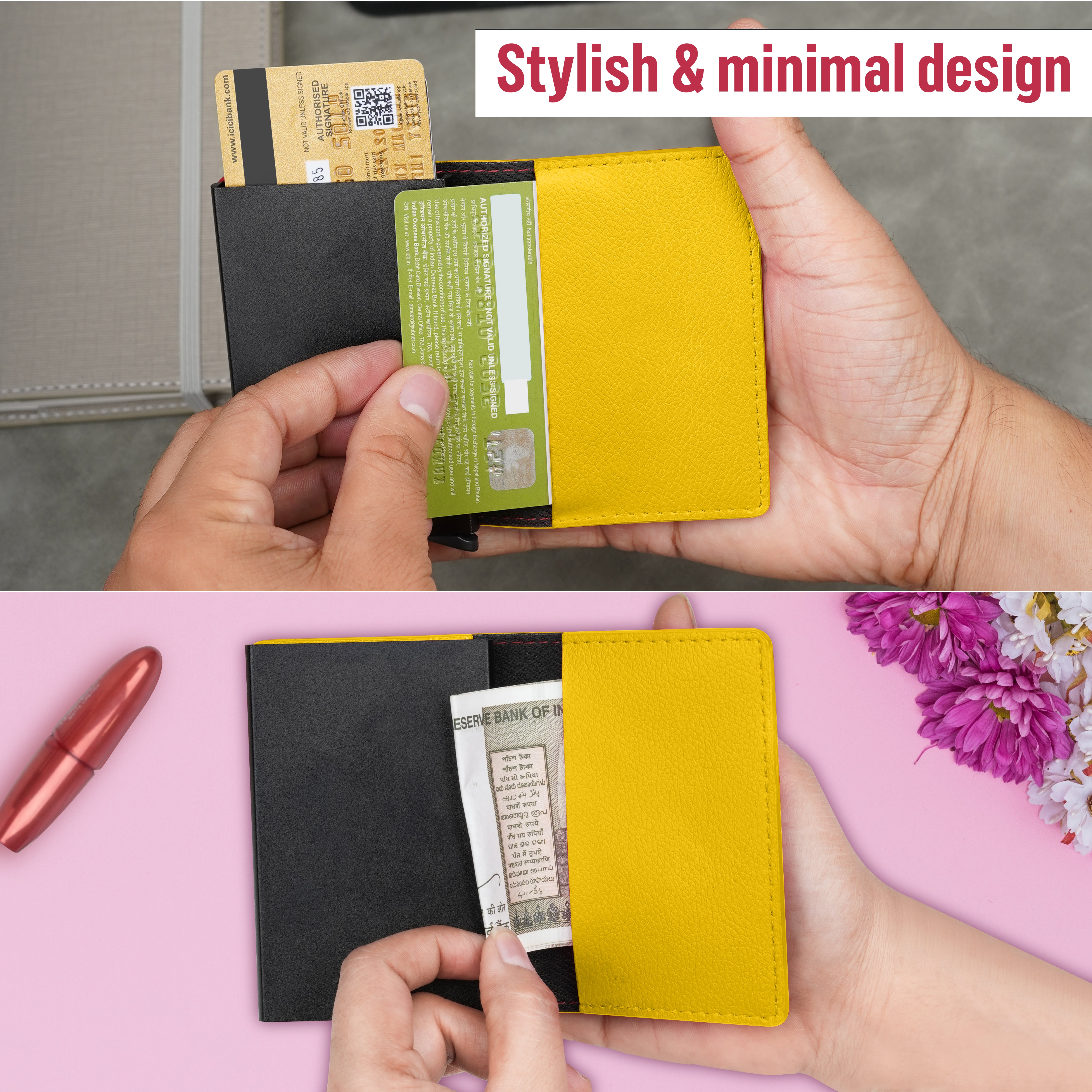 Vivid Vault RFID Protected Metal Cardholder - Yellow