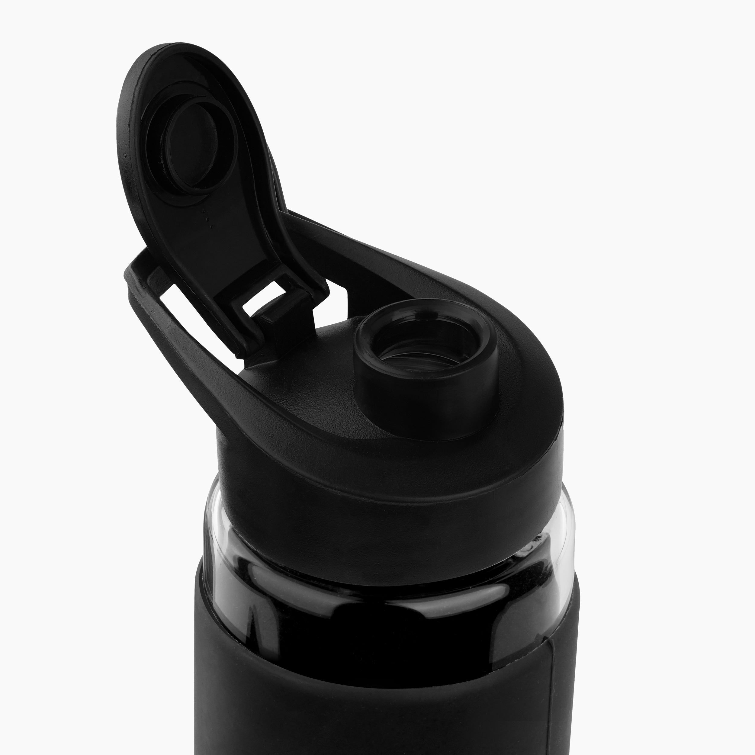 Personalized Pure Wrap Borosilicate Sipper Bottle - Black