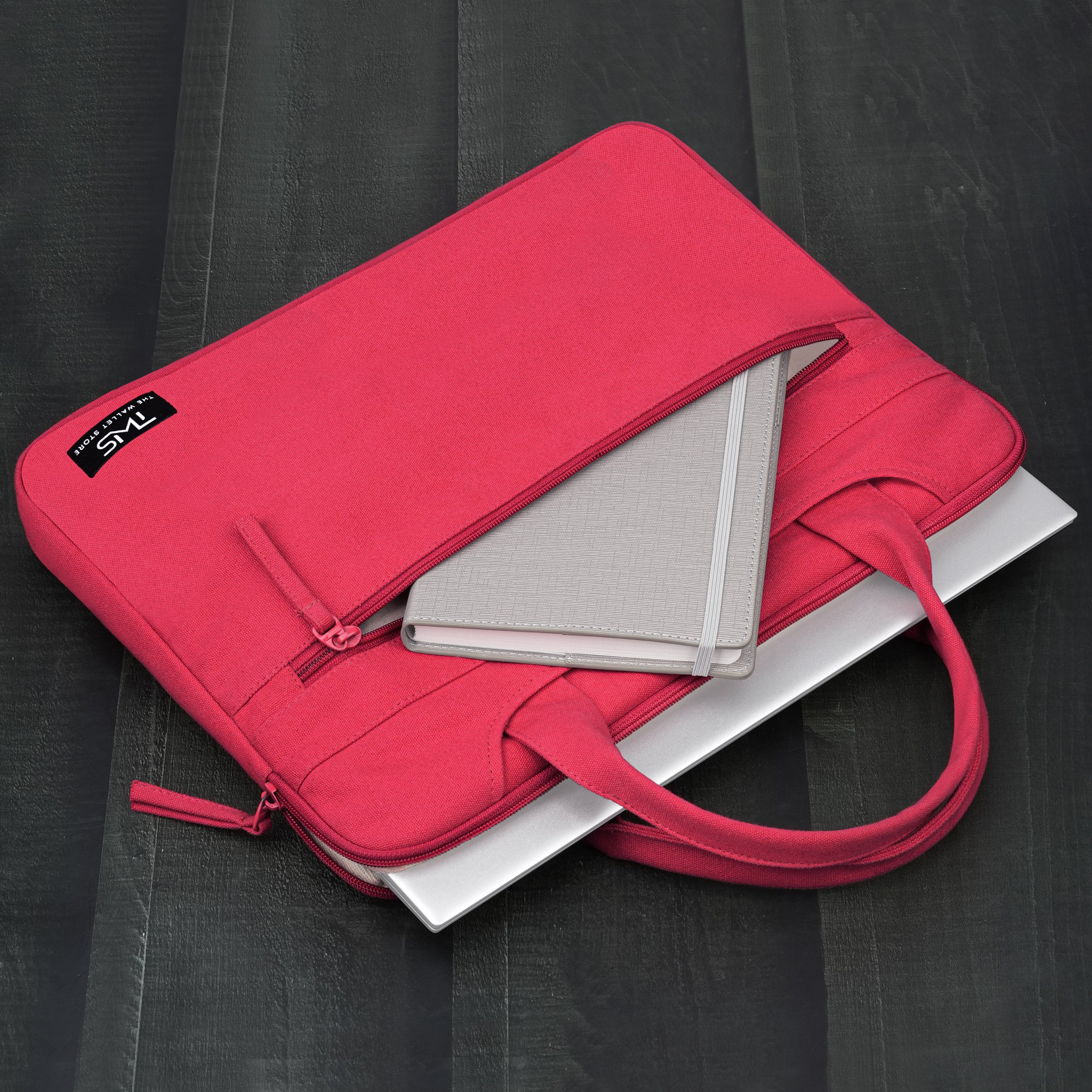 EcoCarry Canvas Laptop Bag - Red